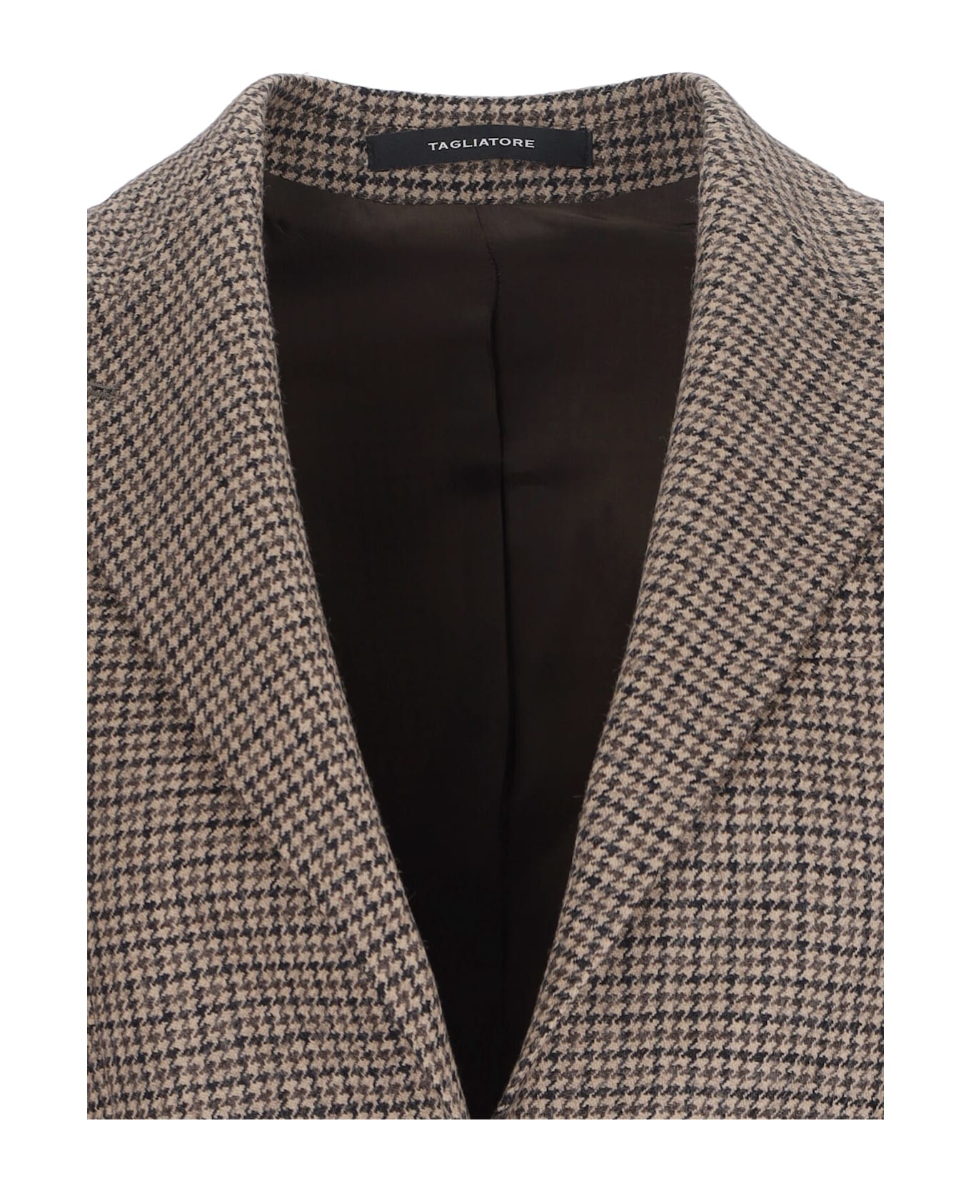 Tagliatore Houndstooth Blazer - Brown ブレザー