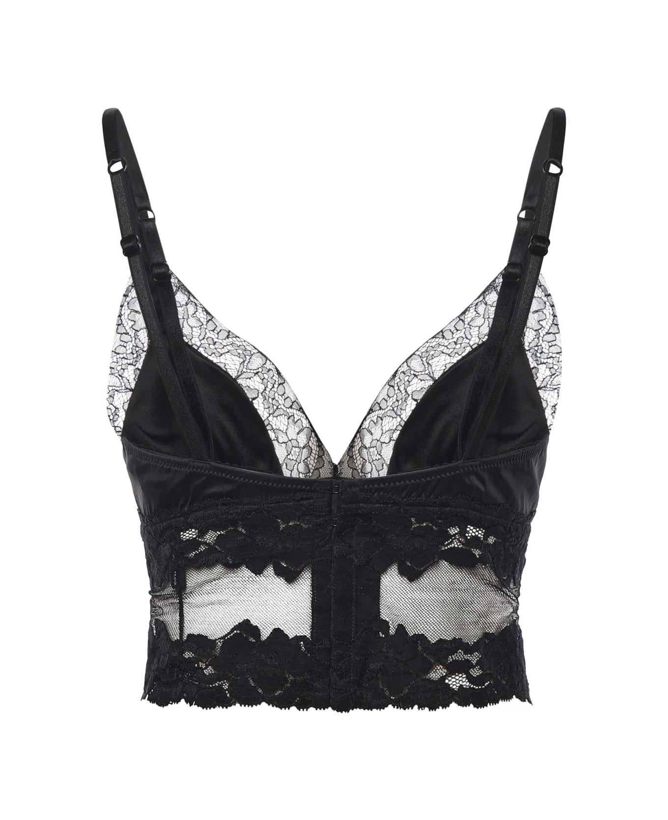 Dolce 
Gabbana Lace And Satin Bra Top - Black
