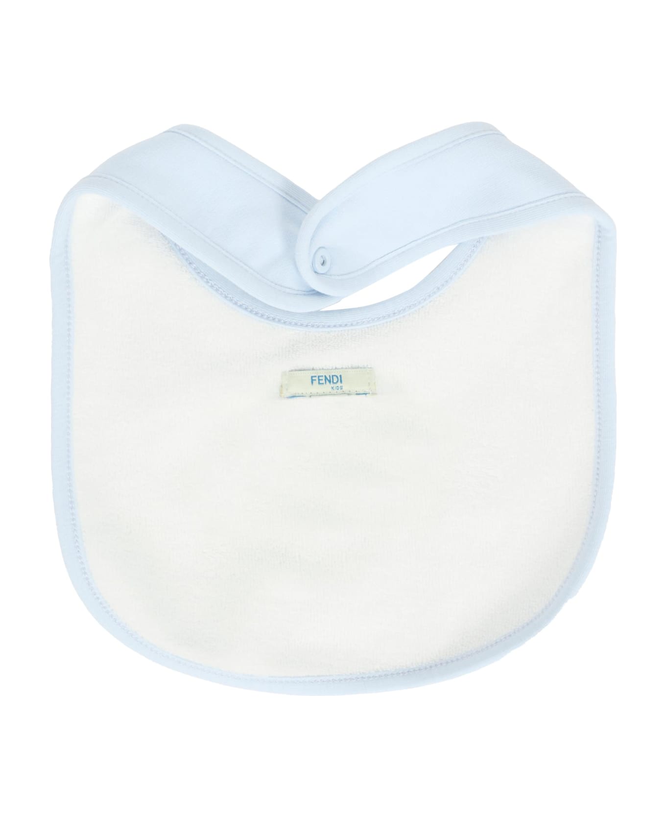 Fendi Light Blue Babygrow Suit For Baby Boy With Logo - Light Blue