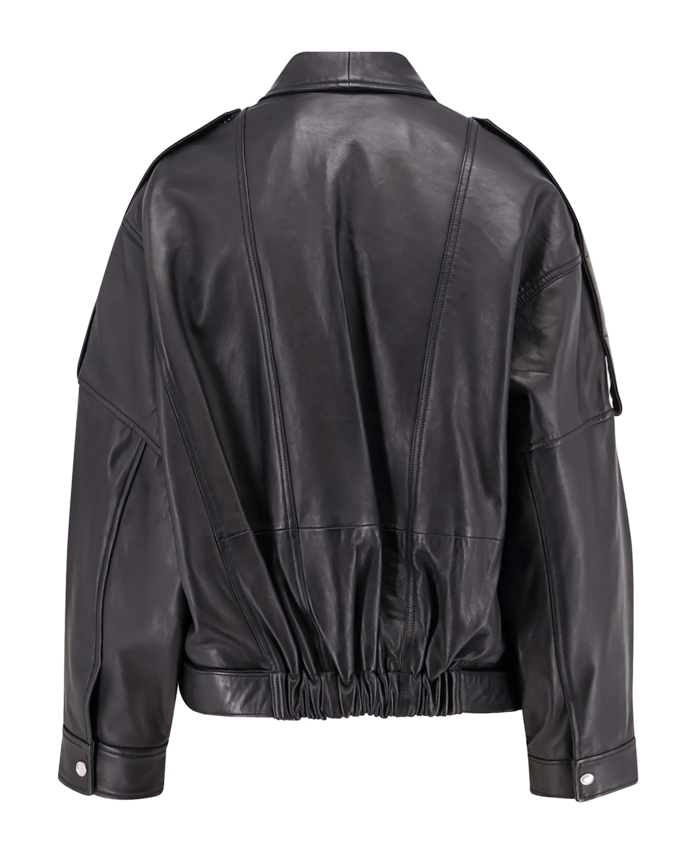 Pinko Confine Chiodo Leather Jacket - Black