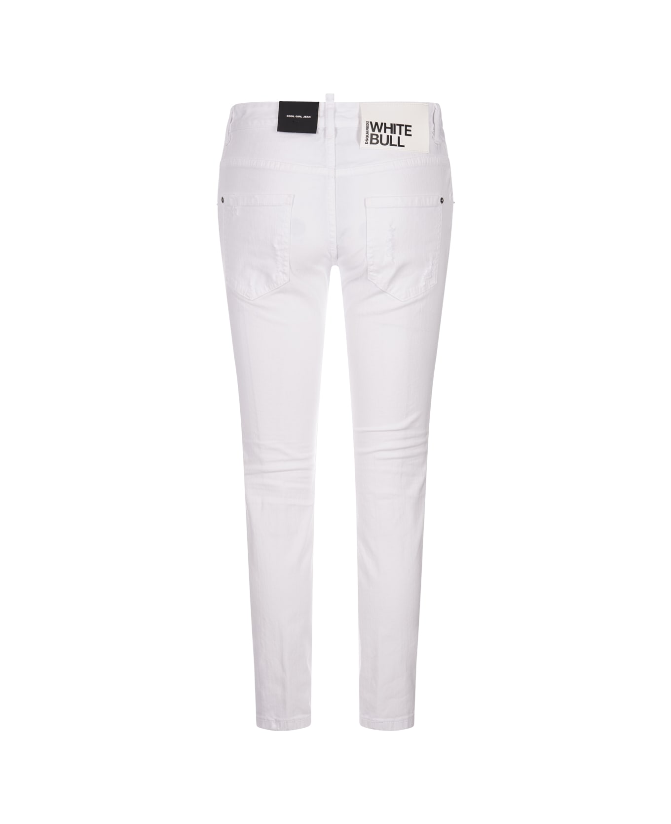 Dsquared2 Dyed Ripped Cool Girl Jeans In White - White