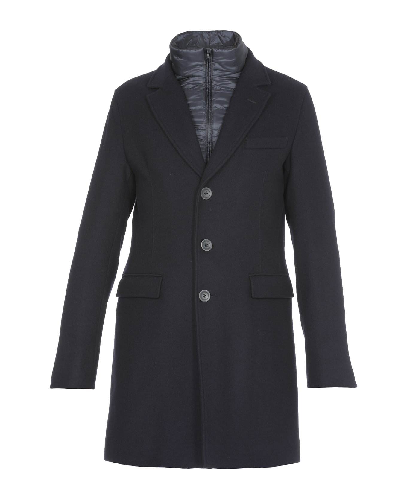 Herno Wool Coat - NAVY