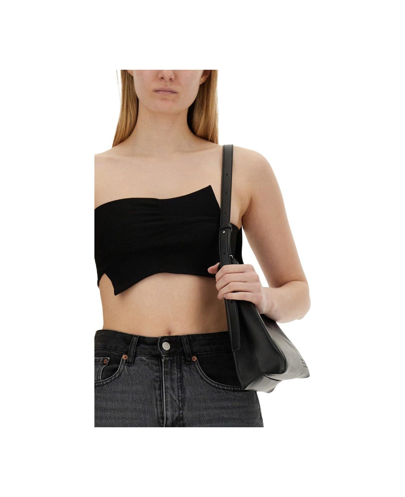 MM6 Maison Margiela Cropped Wrapped-sleeves Bandeau Top