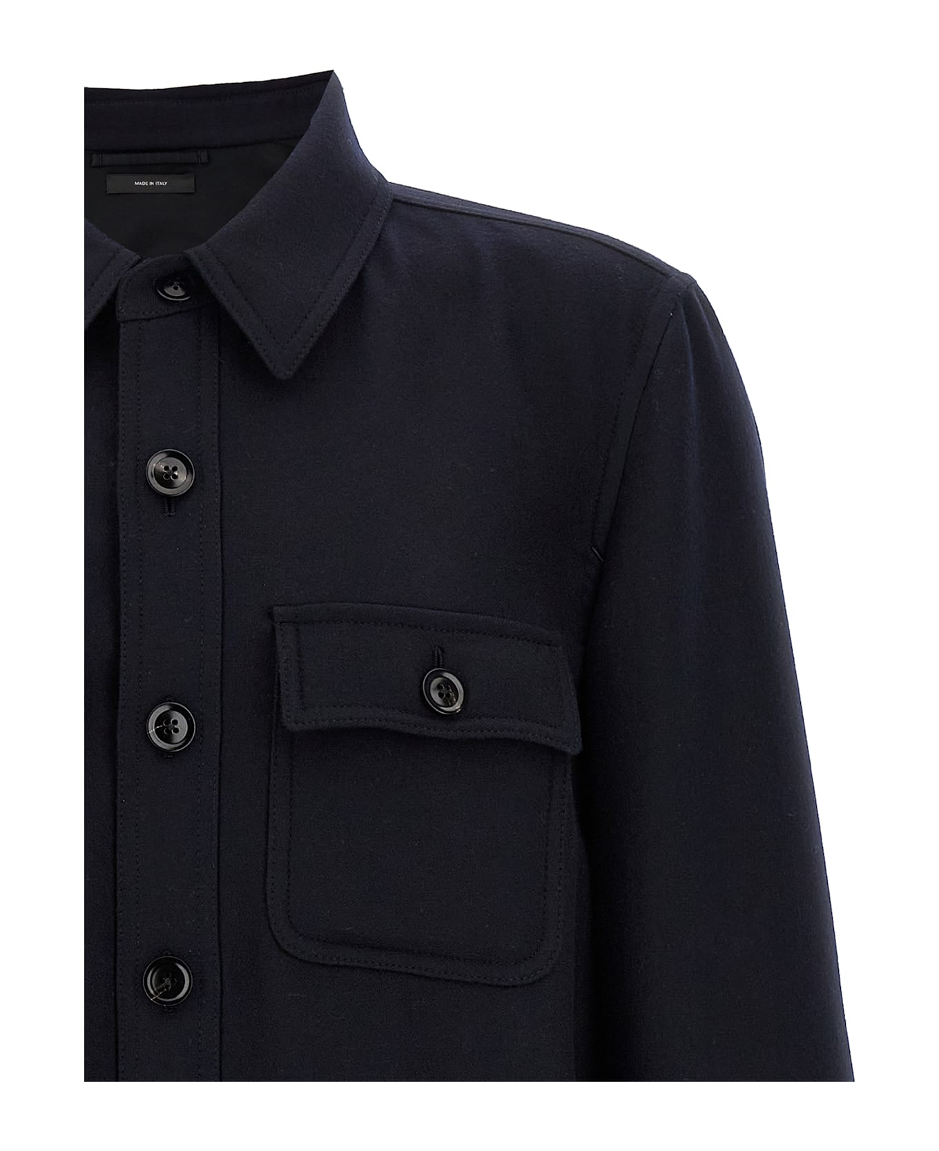 Tom Ford 
double Splittable Light Wool
 Overshirt - Blue