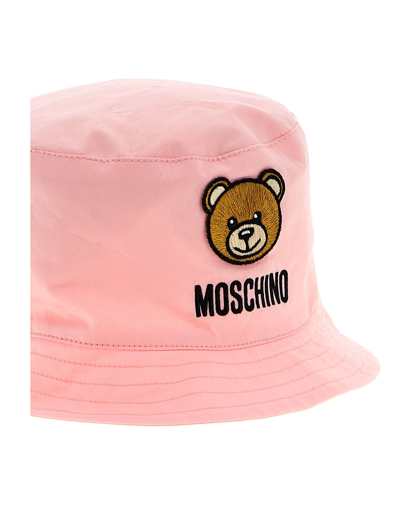 Moschino Logo Embroidery Bucket Hat - Pink