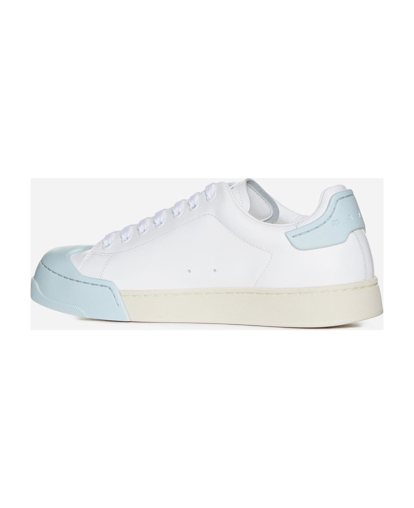 Marni Dada Bumper Leather Sneakers - White / light blue