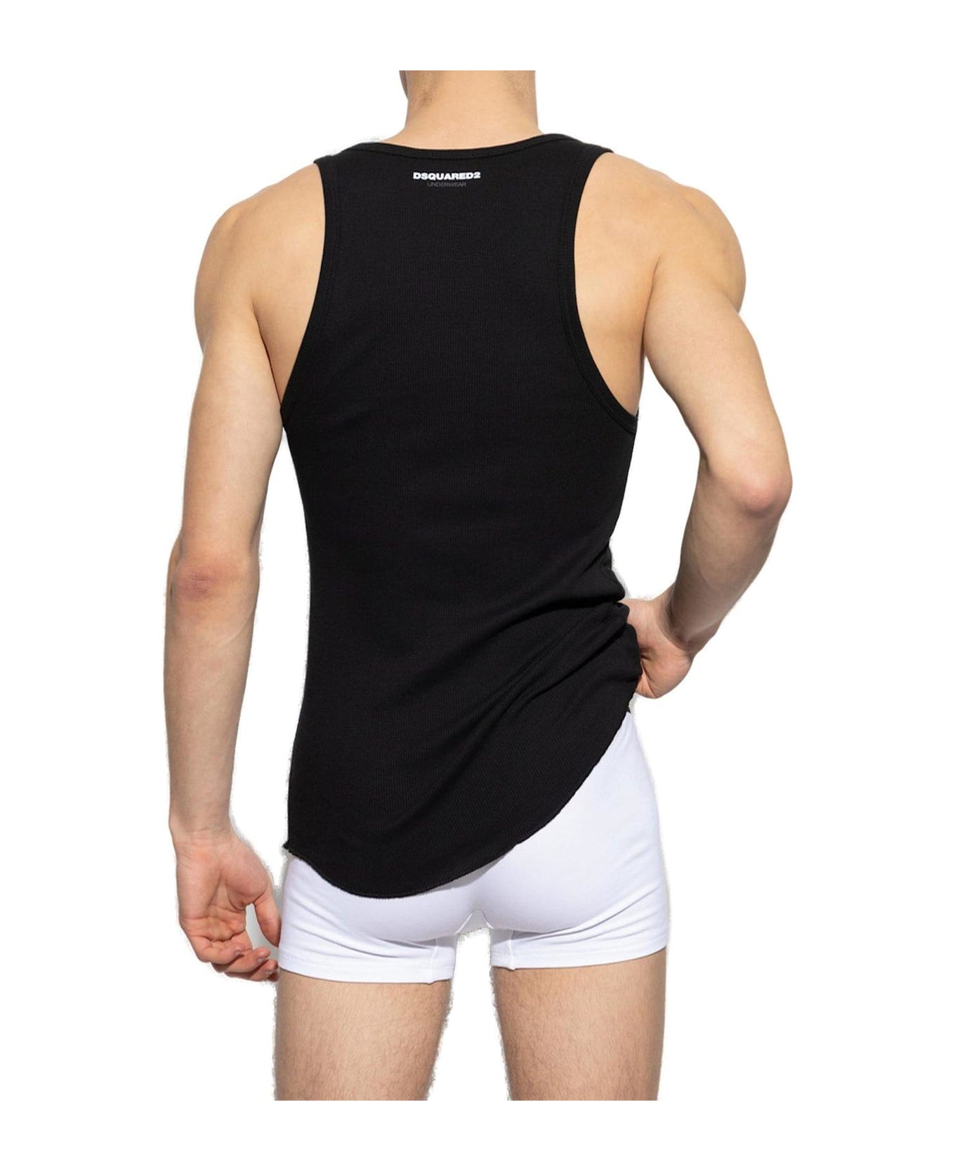 Dsquared2 Two-pack Logo Printed Tank Top - Black