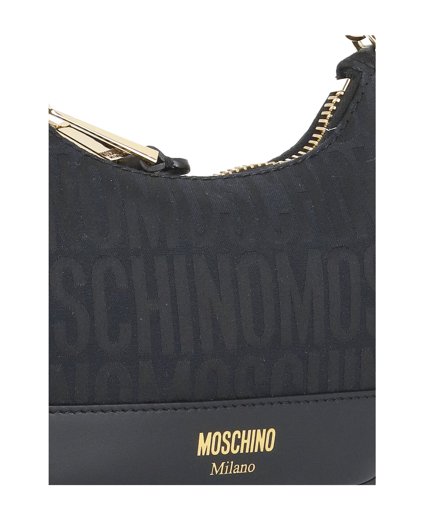 Moschino Black Fabric Shoulder Bag - Black