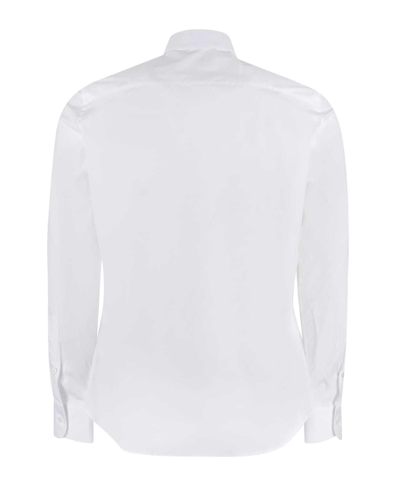 Sonrisa Long Sleeve Stretch Cotton Shirt - White シャツ