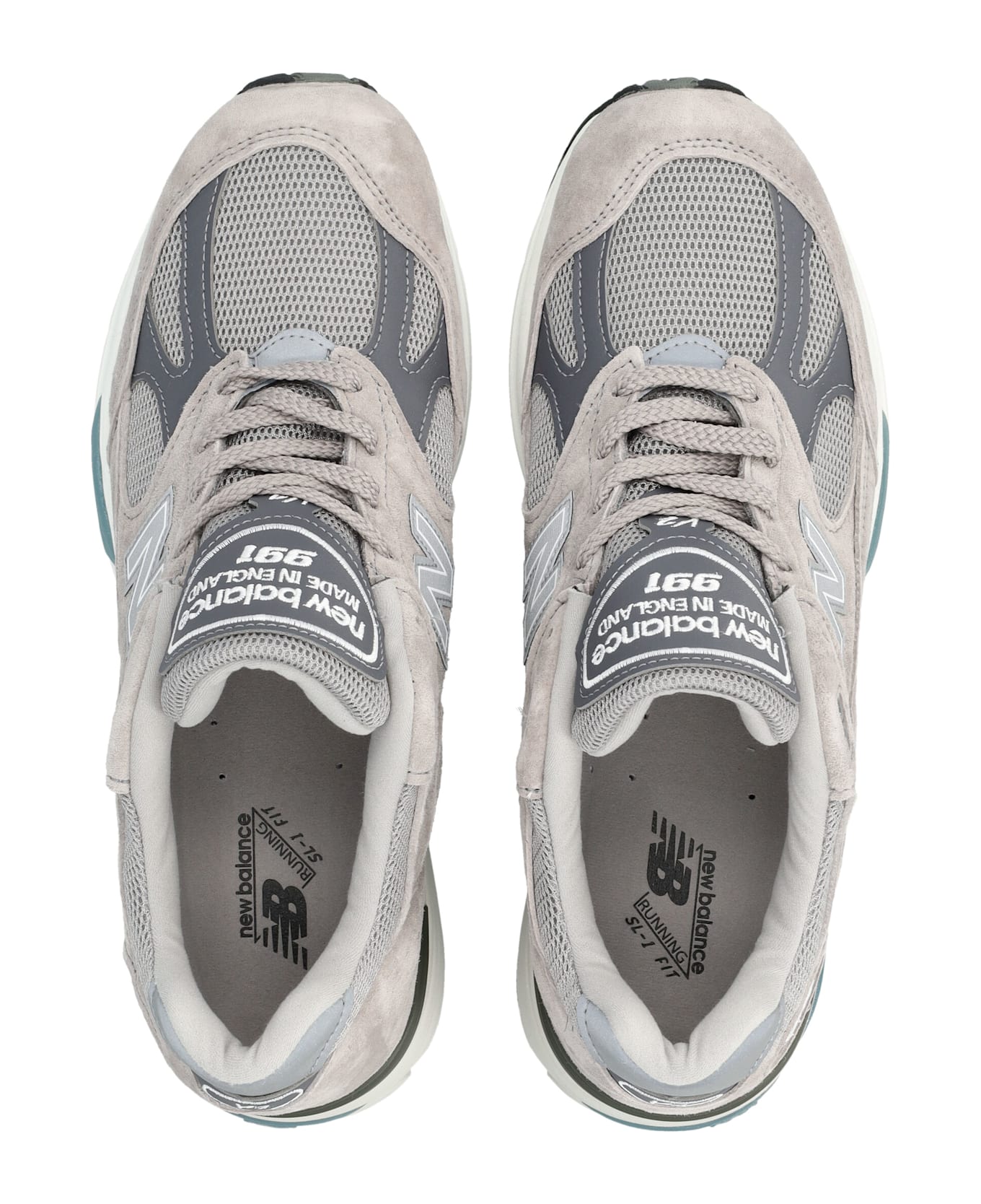 New Balance 991 V2 Miuk Suede Mesh Sneakers - GREY