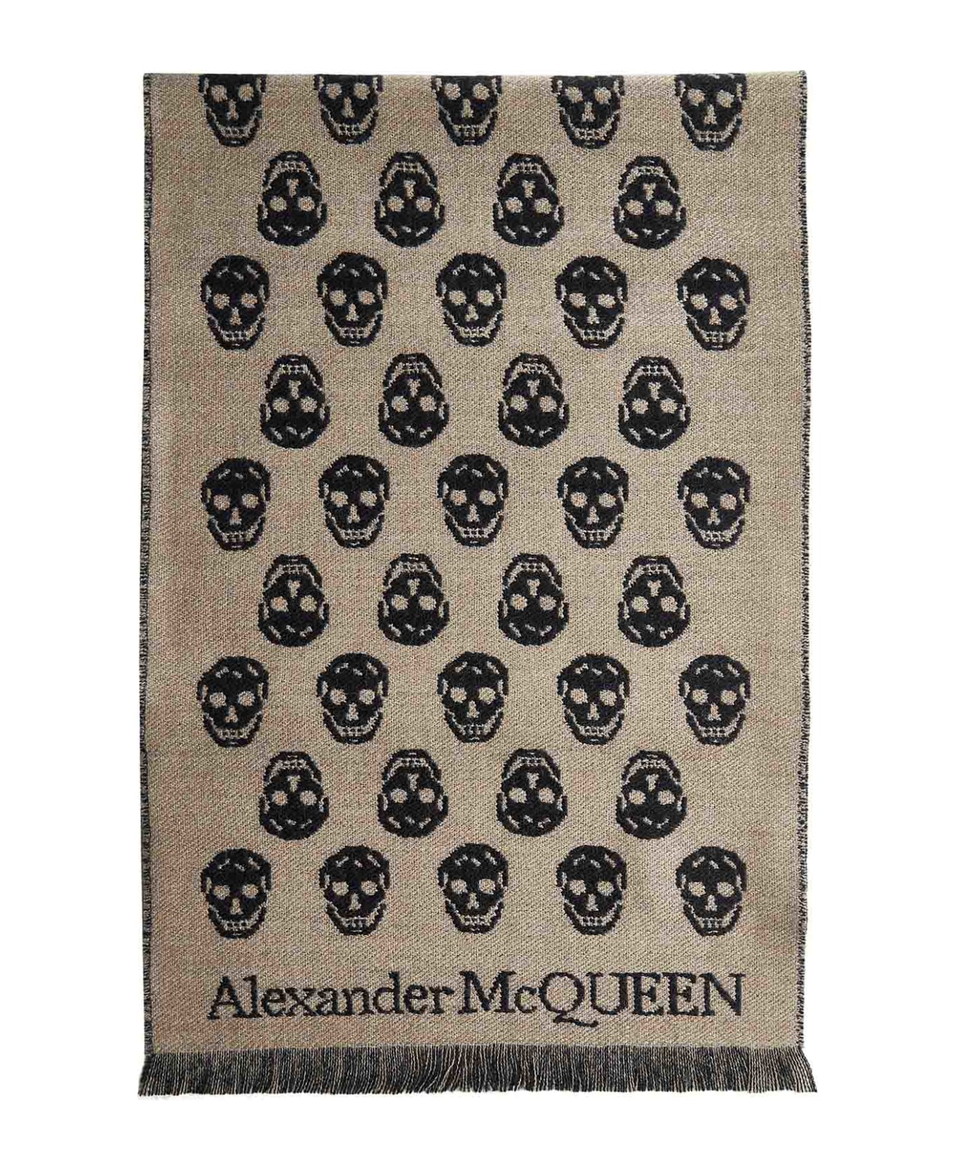 Alexander McQueen Scarf - Beige black