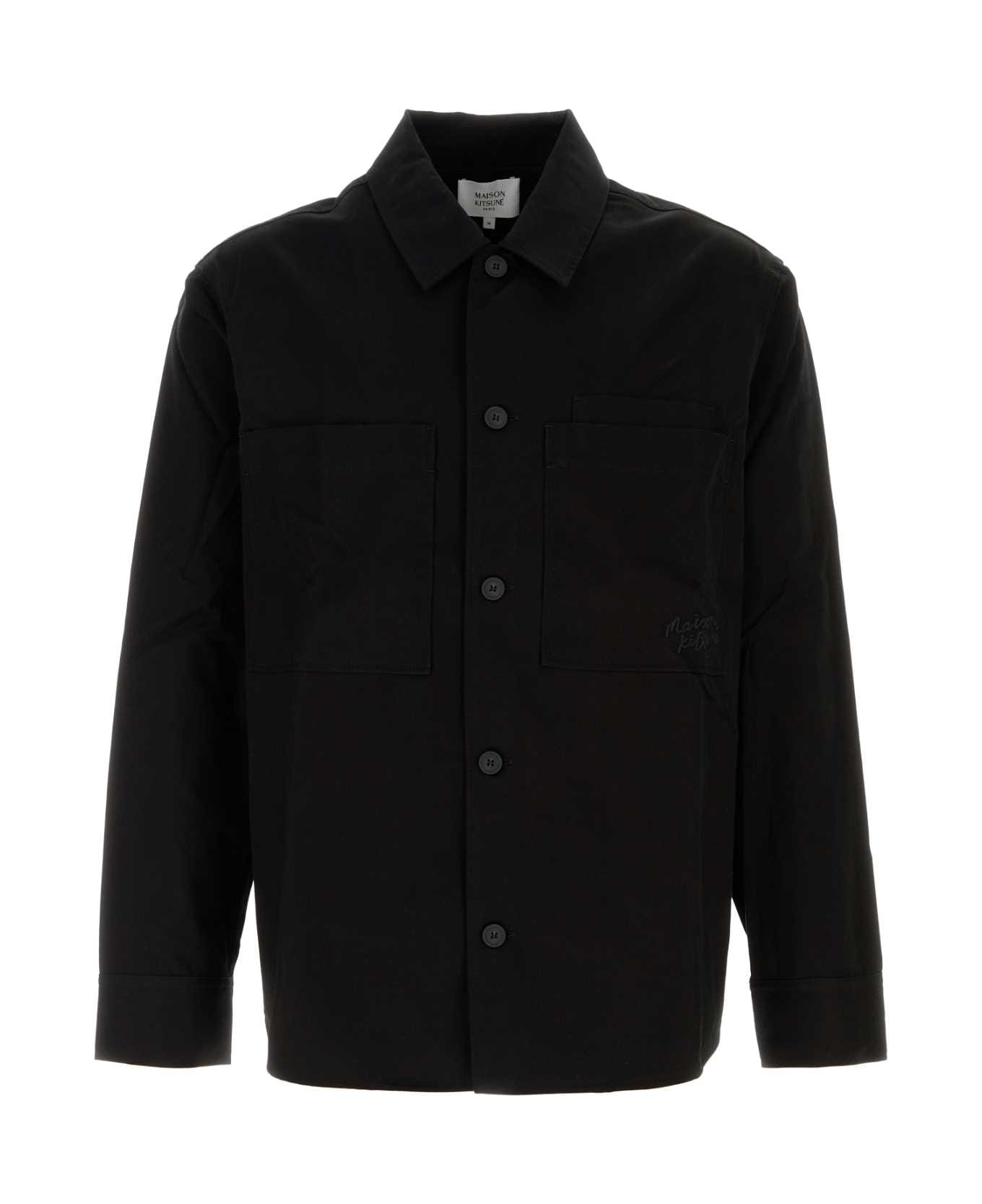 Maison Kitsuné Black Cotton Shirt - BLACK