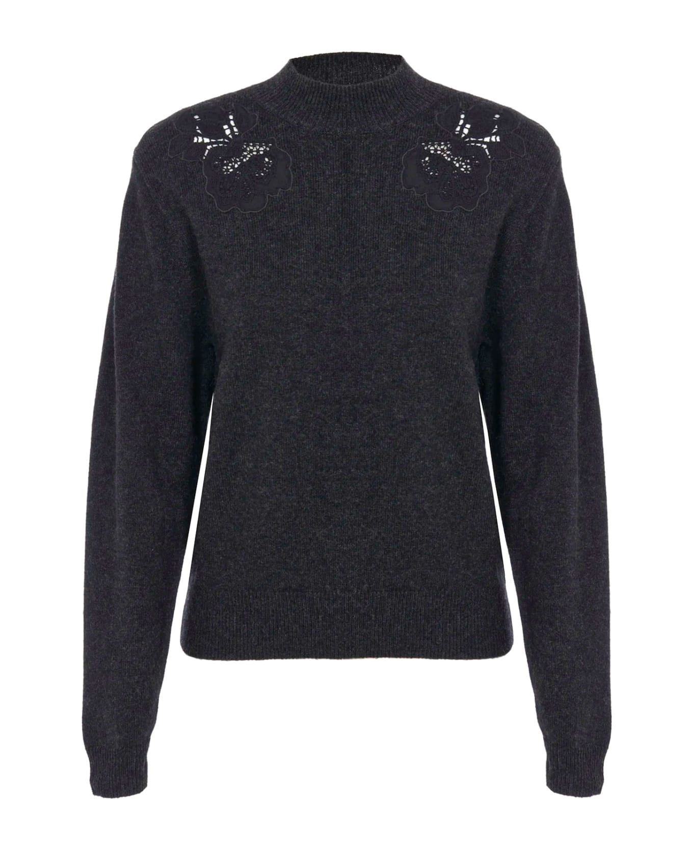 See by Chloé See Trough Detail Sweater - ALMOST BLACK