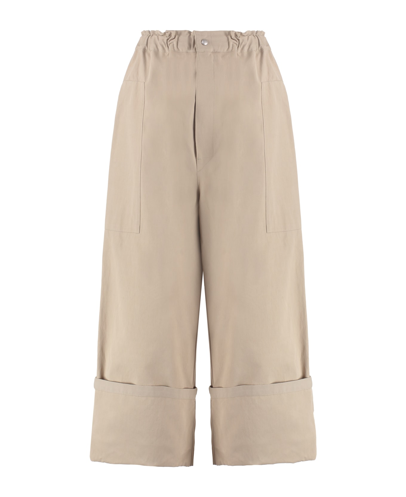 Moncler Genius 2 Moncler 1952 - Cotton Blend Wide Leg Trousers - Beige