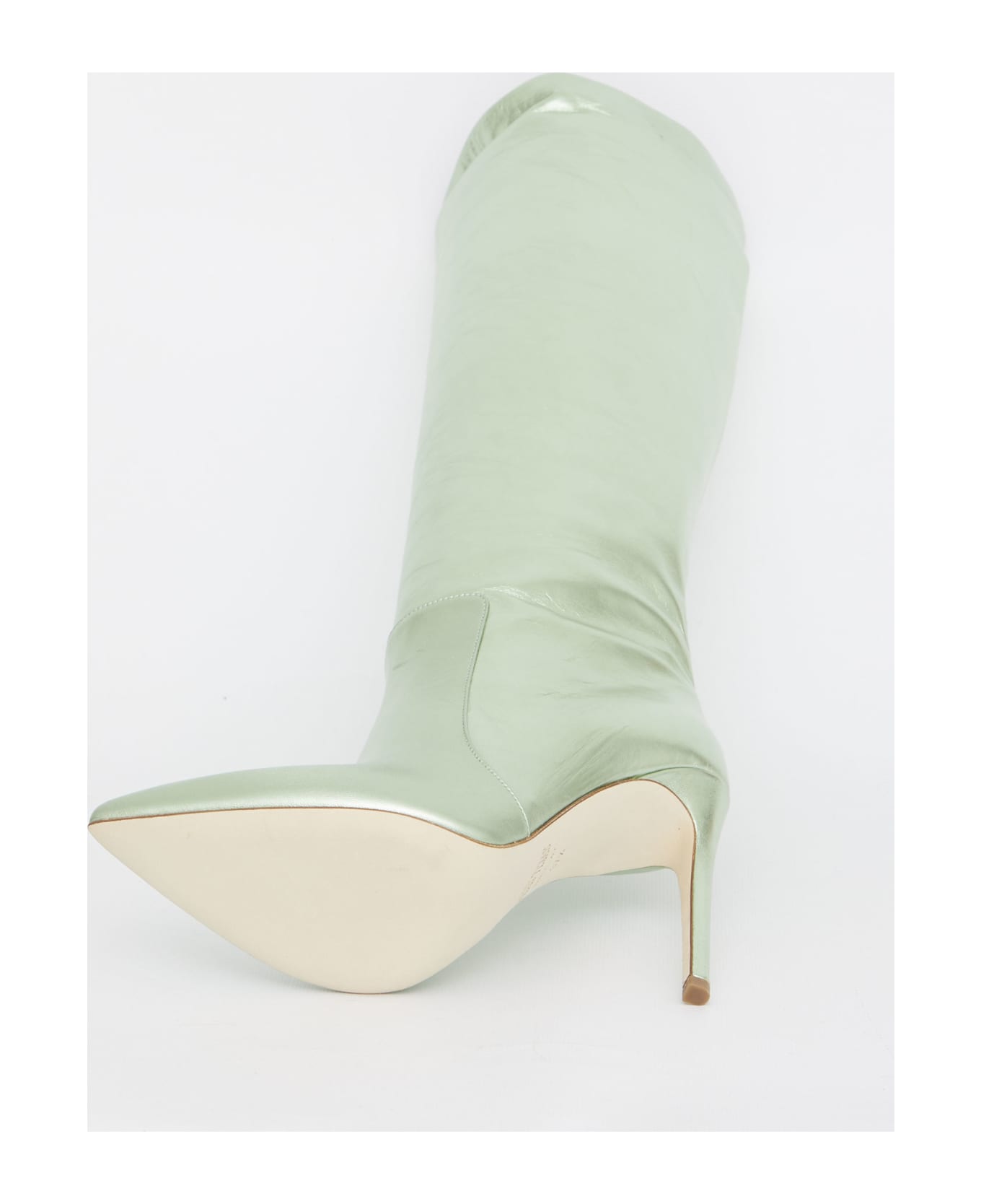 Paris Texas Green Leather Boots - GREEN