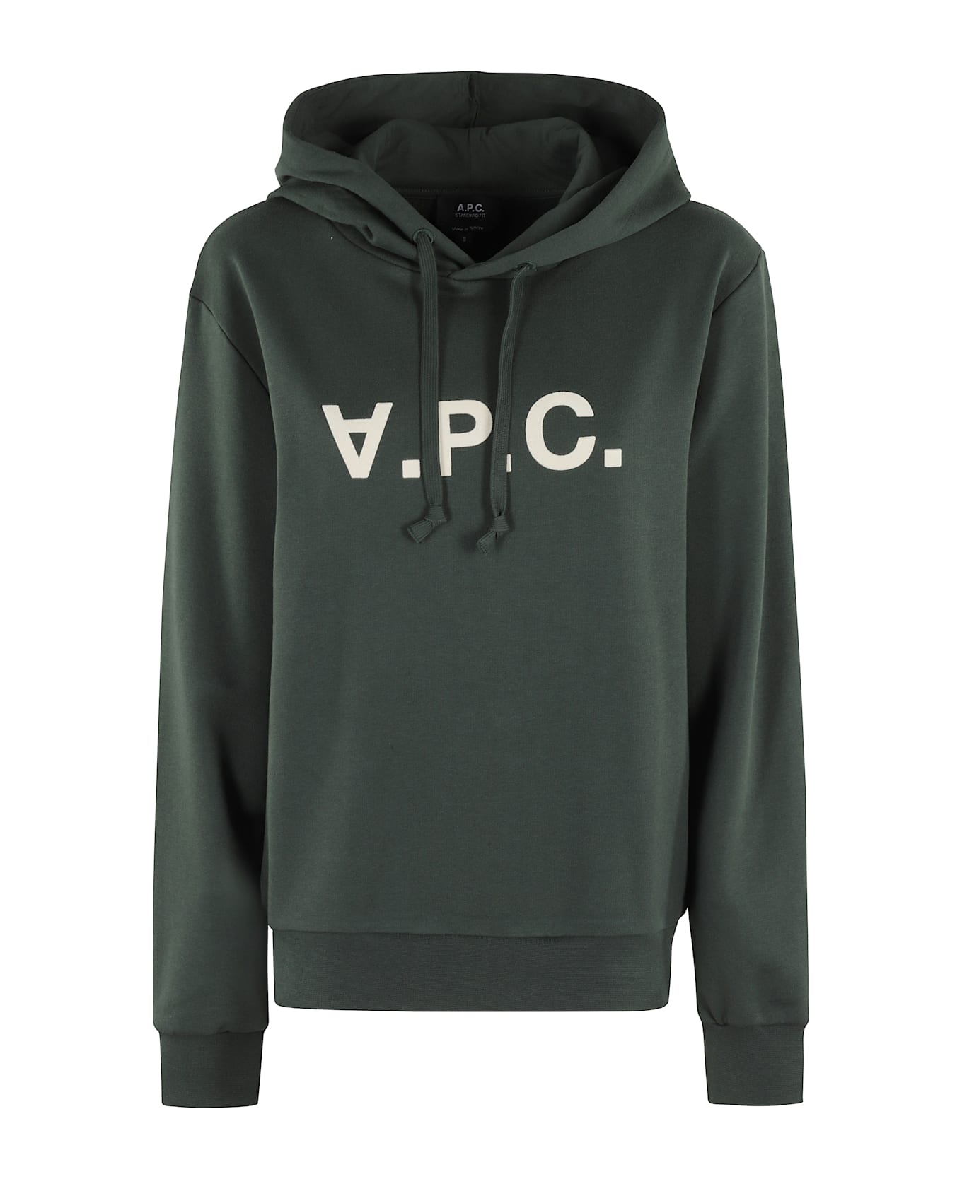 A.P.C. Hoodie Standard Grand Vpc - Vert Fonce Blanc