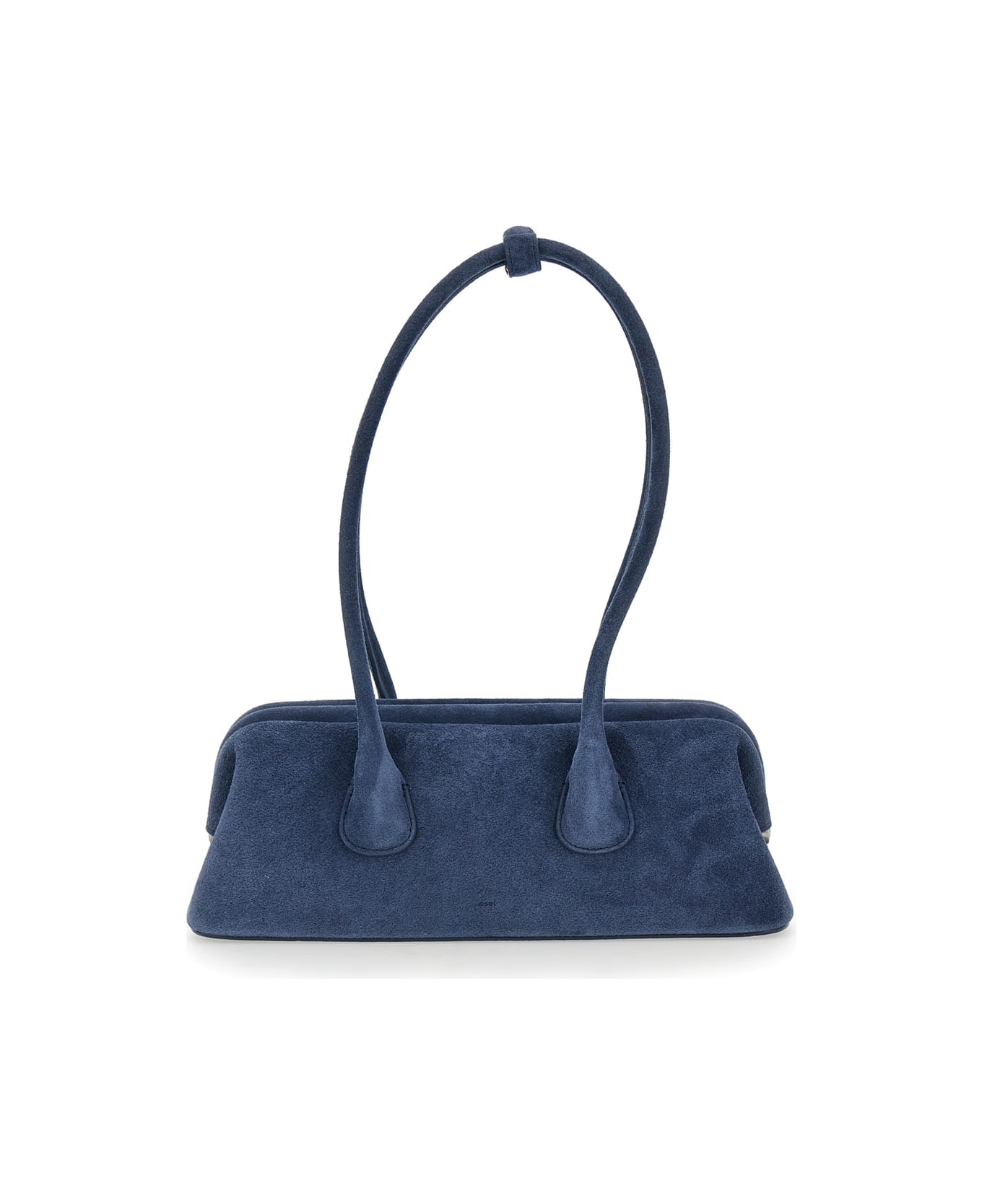 OSOI 
boat Wide Mini
 Blue Shoulder Bag With Round Handles In Suede Woman - Blu