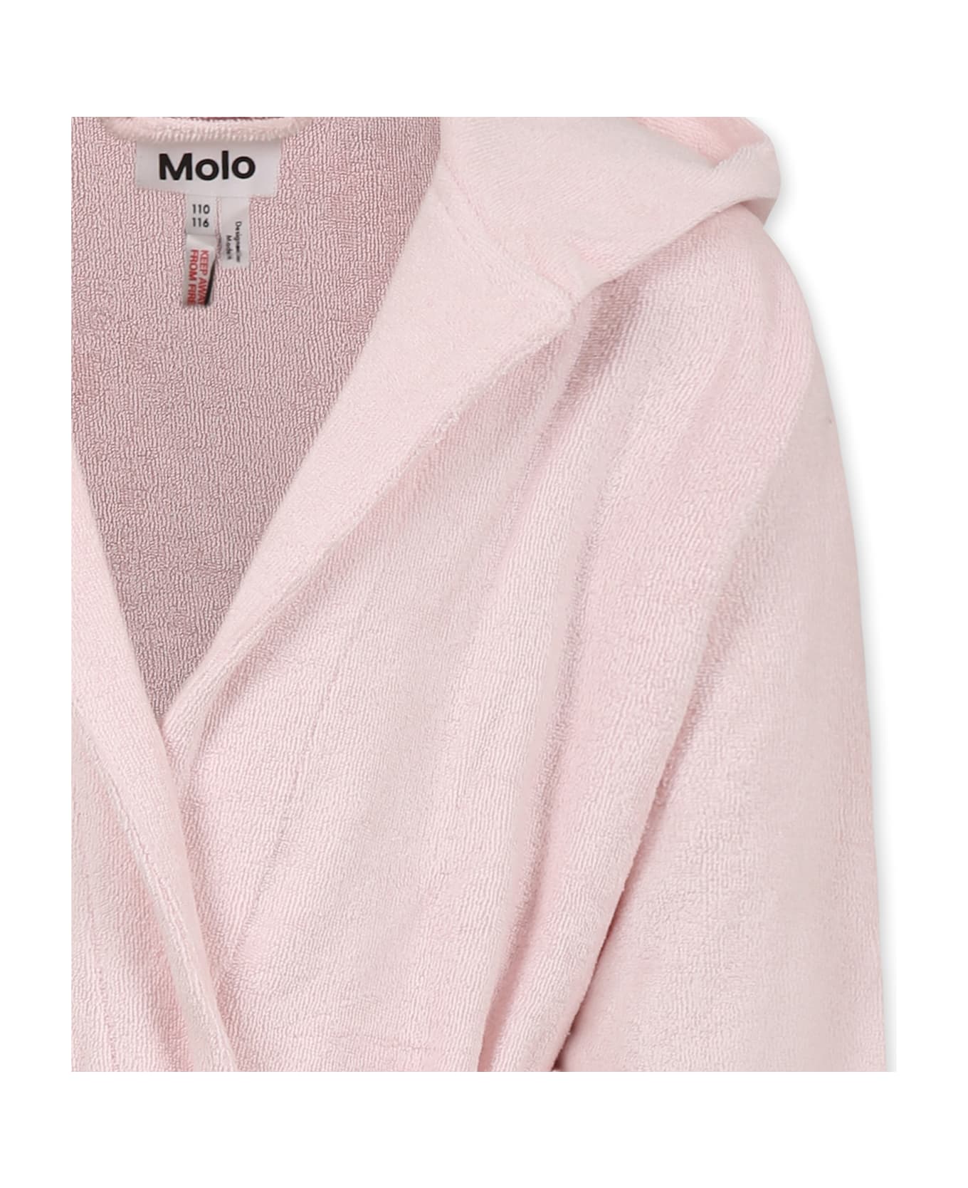 Molo Pink Bathrobe For Girl - Pink