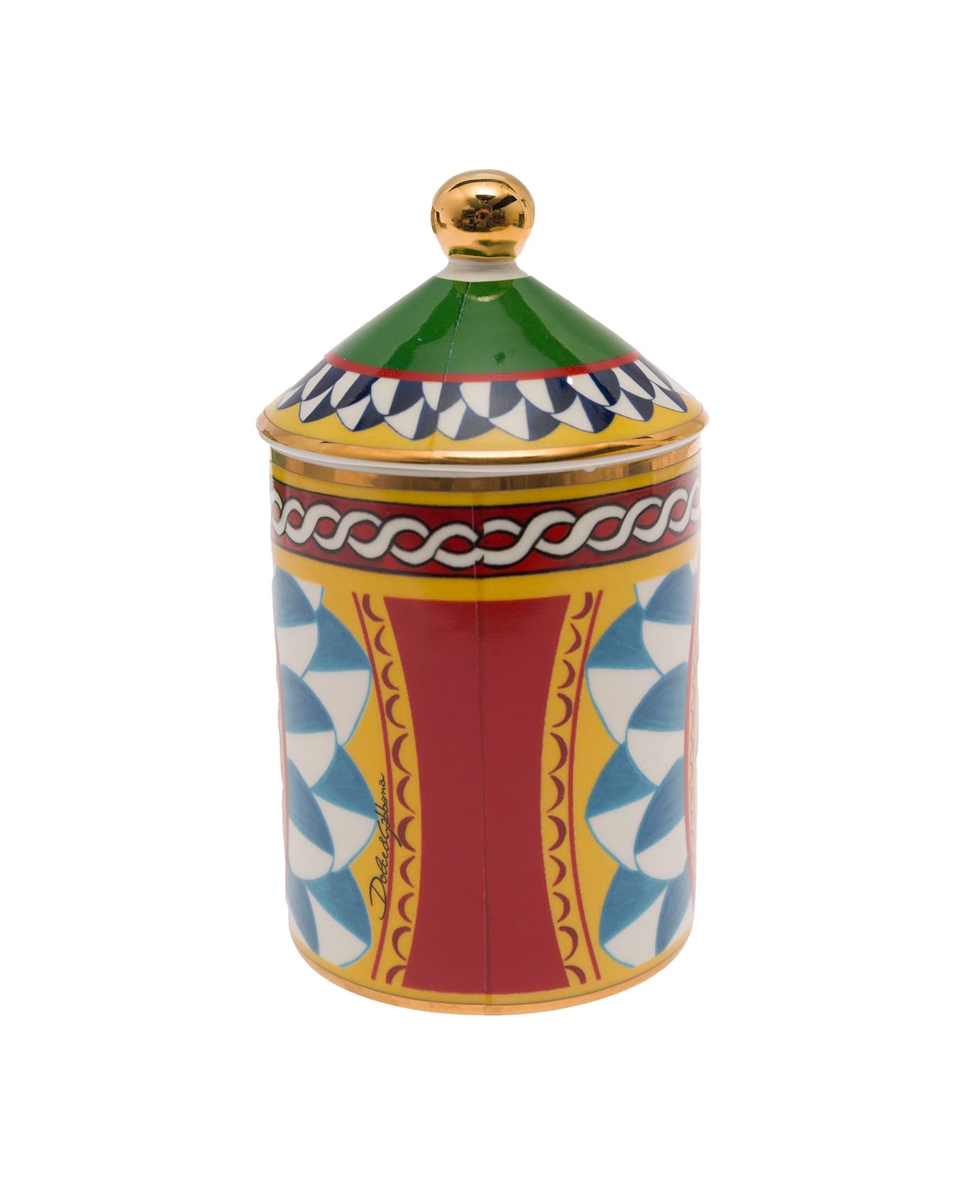 Dolce & Gabbana Wild Jasmine Scented Candle With Lid And Carretto Print - Multicolor インテリア雑貨