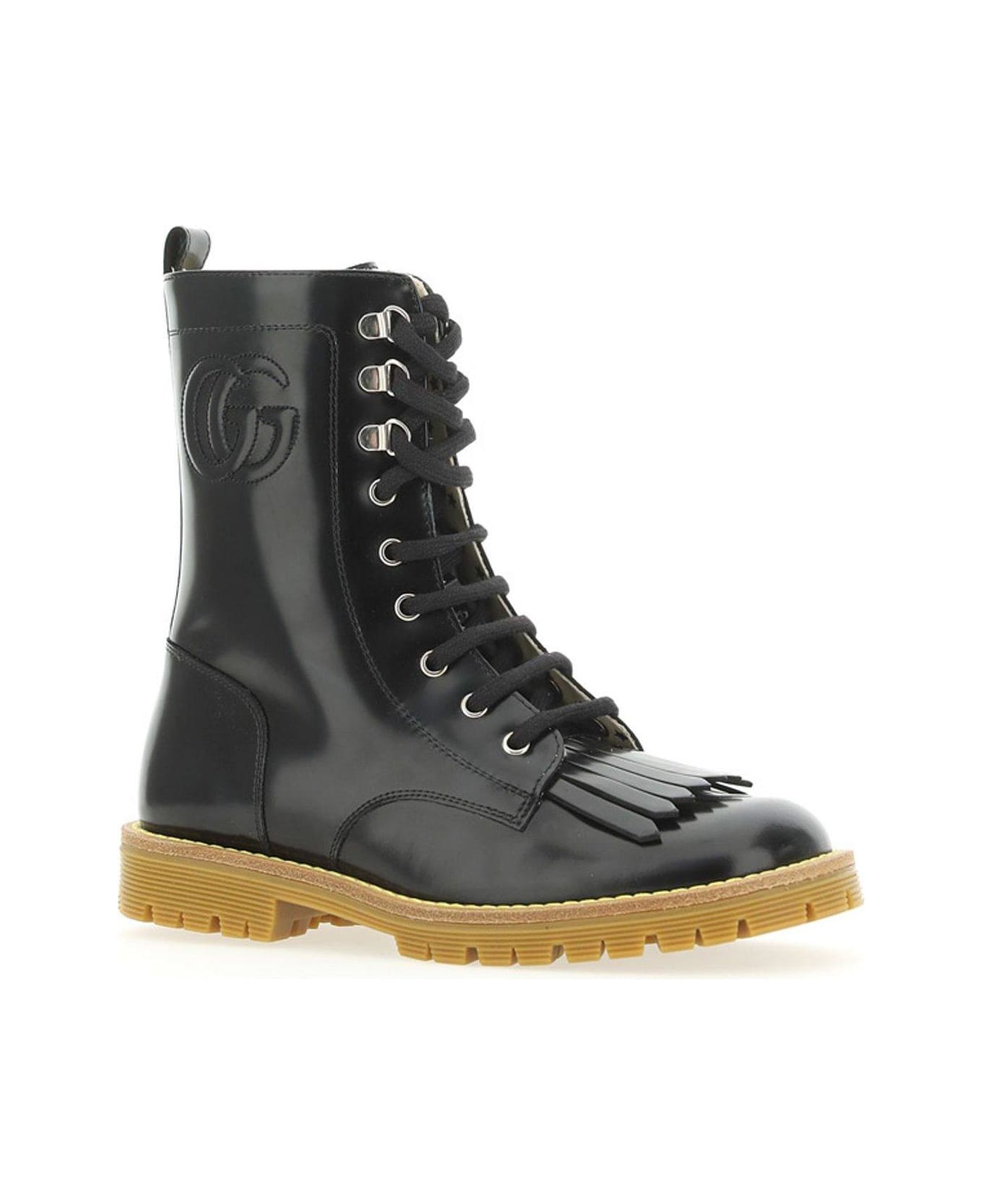 Gucci Logo Detailed Lace-up Boots シューズ