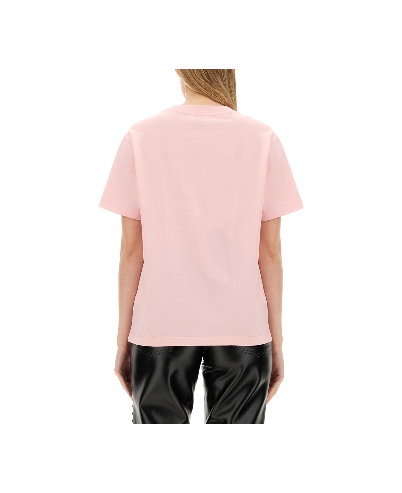 M05CH1N0 Jeans T-shirt With Logo - PINK