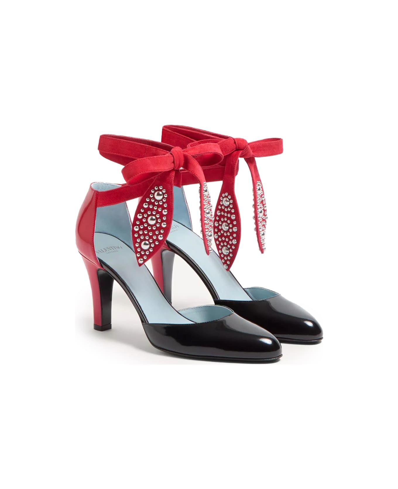 Valentino Garavani Décolleté 'foliefoliage' - BLACK/RED