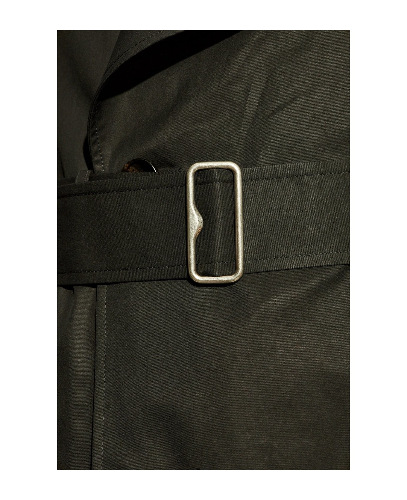 Burberry Gabardine Belted Trench Jacket - Black
