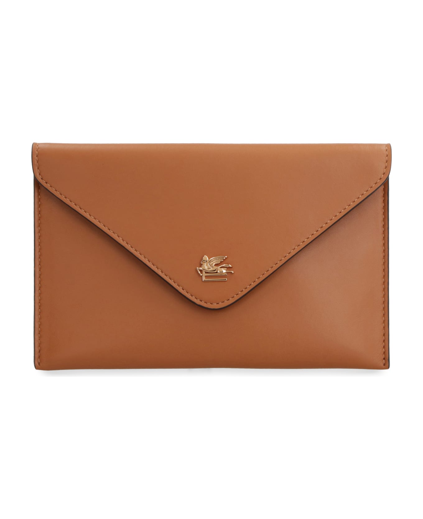 Etro Leather Flat Pouch - Saddle Brown