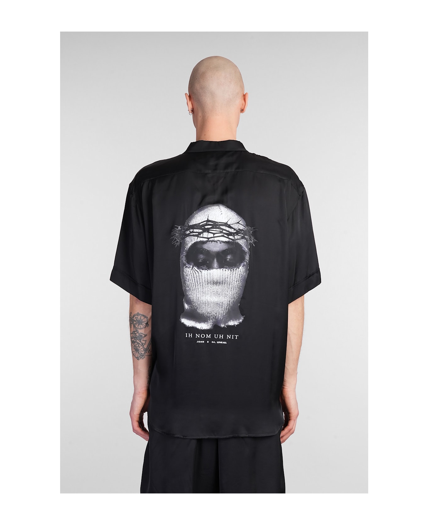 ih nom uh nit Shirt In Black Viscose - black