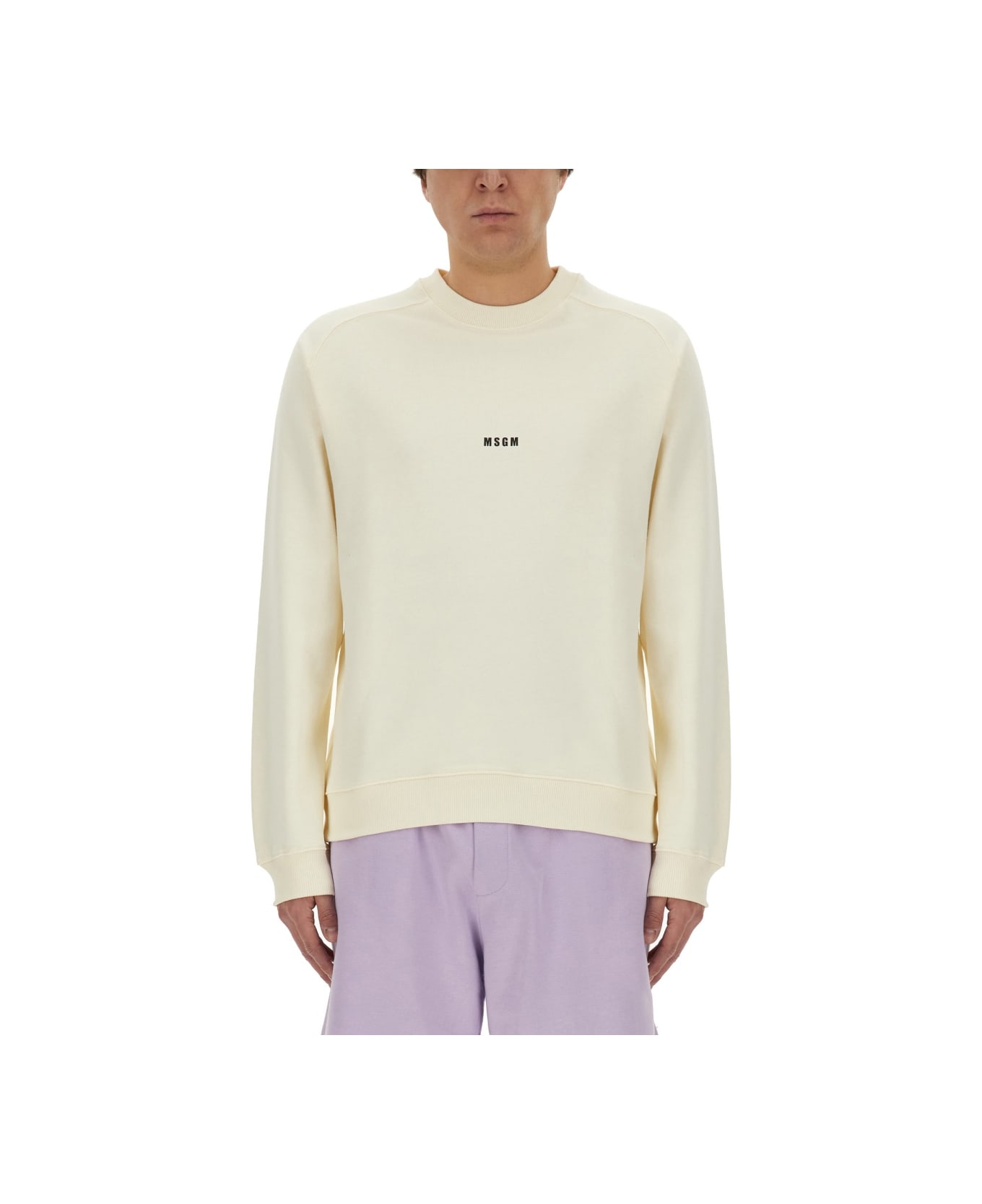 MSGM Sweatshirt With Logo - IVORY