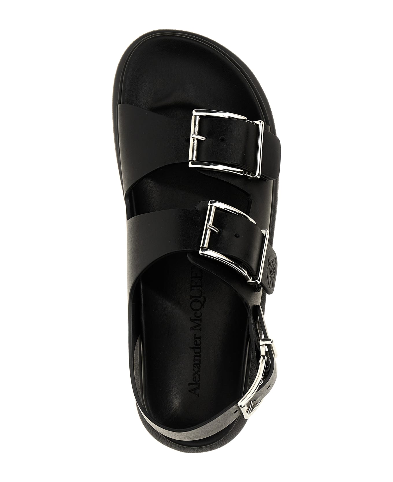 Alexander McQueen Buckle Leather Sandals - Black  