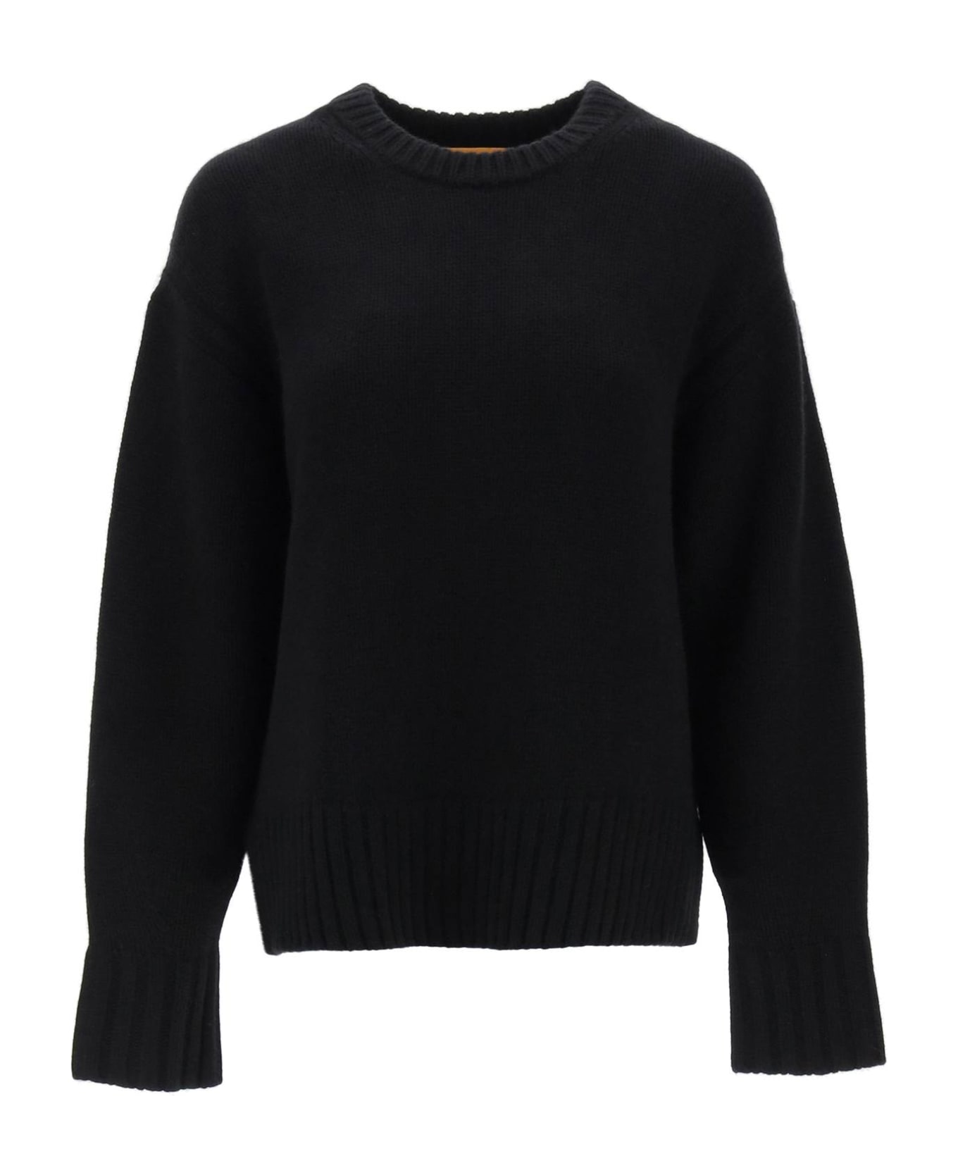 Guest in Residence Crew-neck Sweater In Cashmere - BLACK (Black)