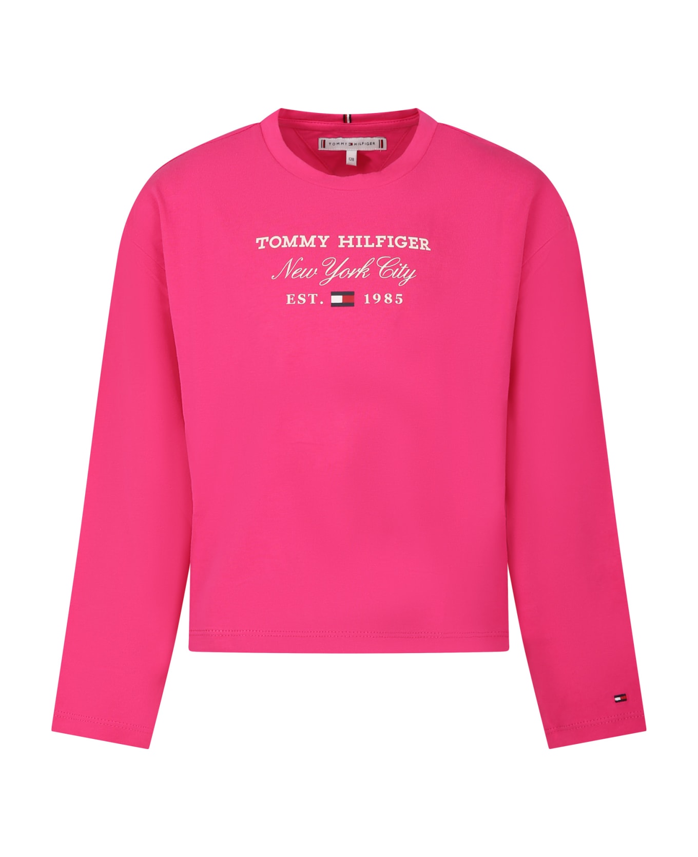 Tommy Hilfiger Pink T-shirt For Girl With Logo - Pink