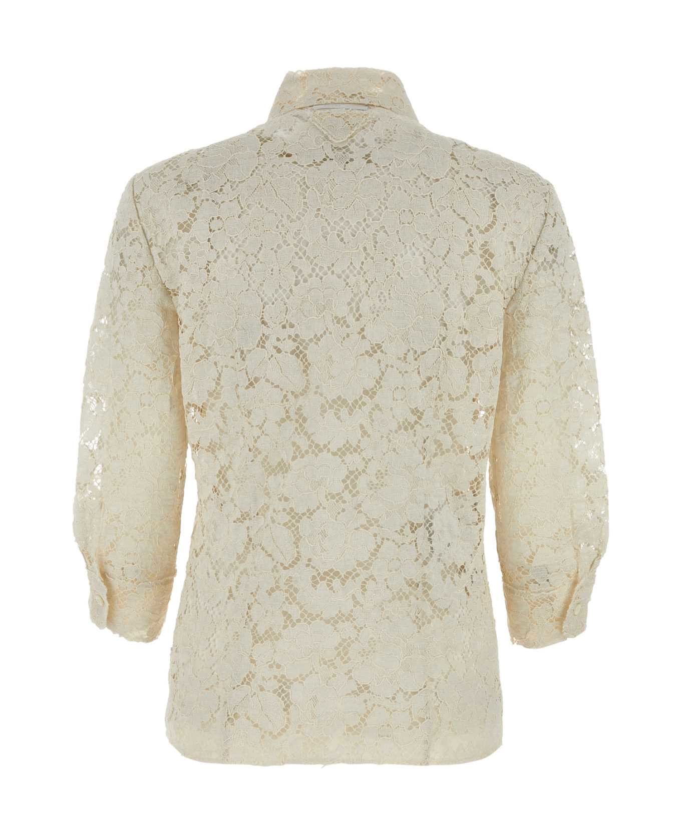 Prada Ivory Lace Shirt - NATURALE シャツ
