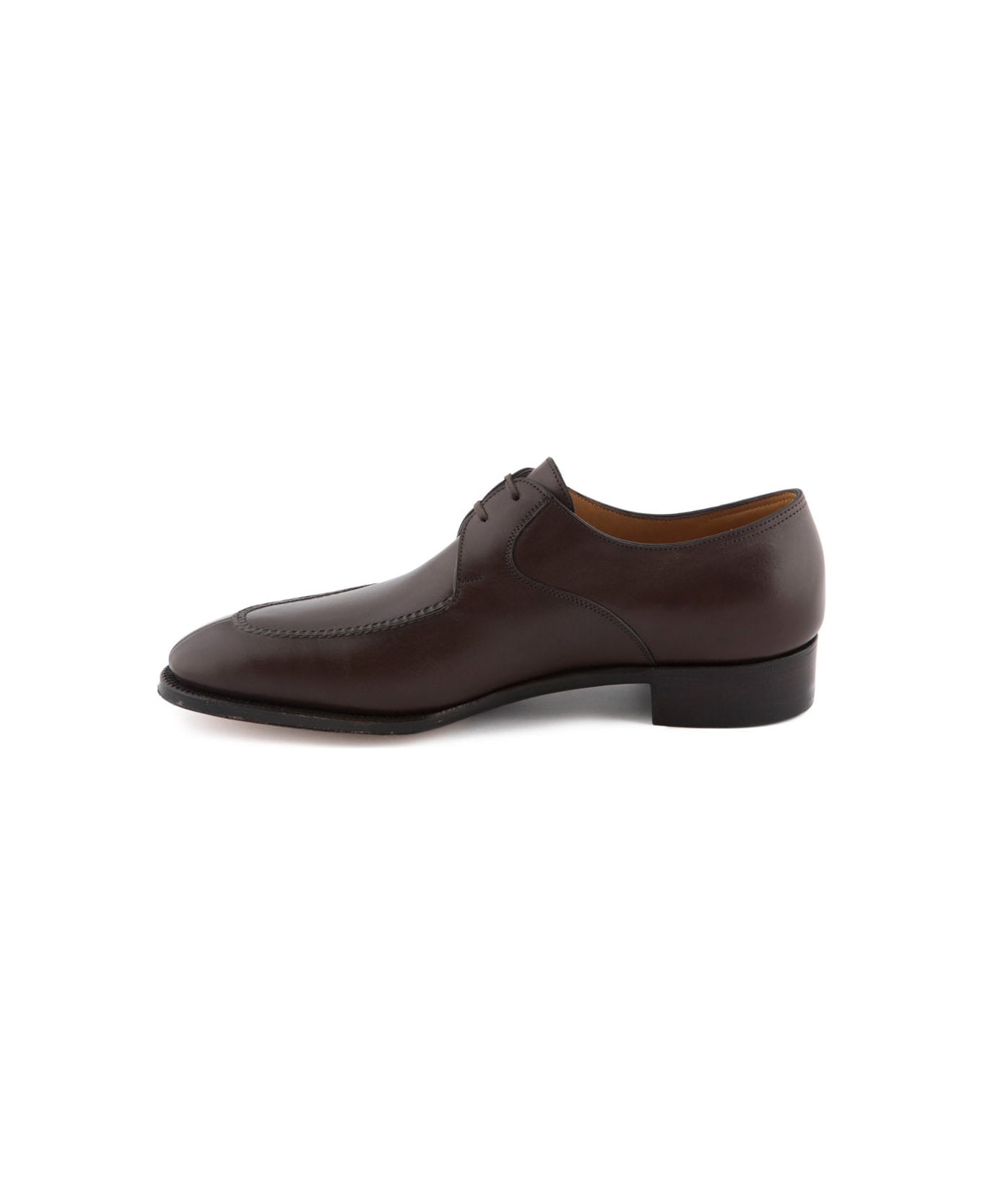 John Lobb Shoe Lace-up Portman In Dark Brown Antique Calf