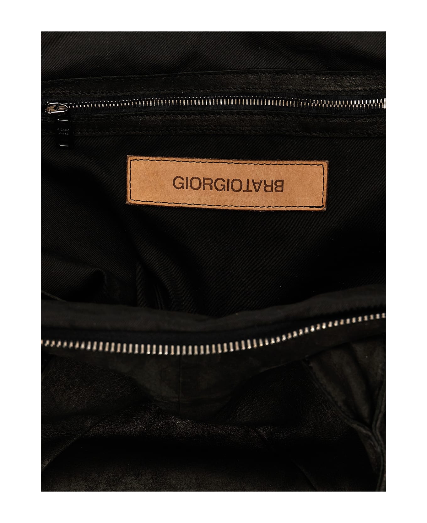 Giorgio Brato Leather Travel Bag - Black  