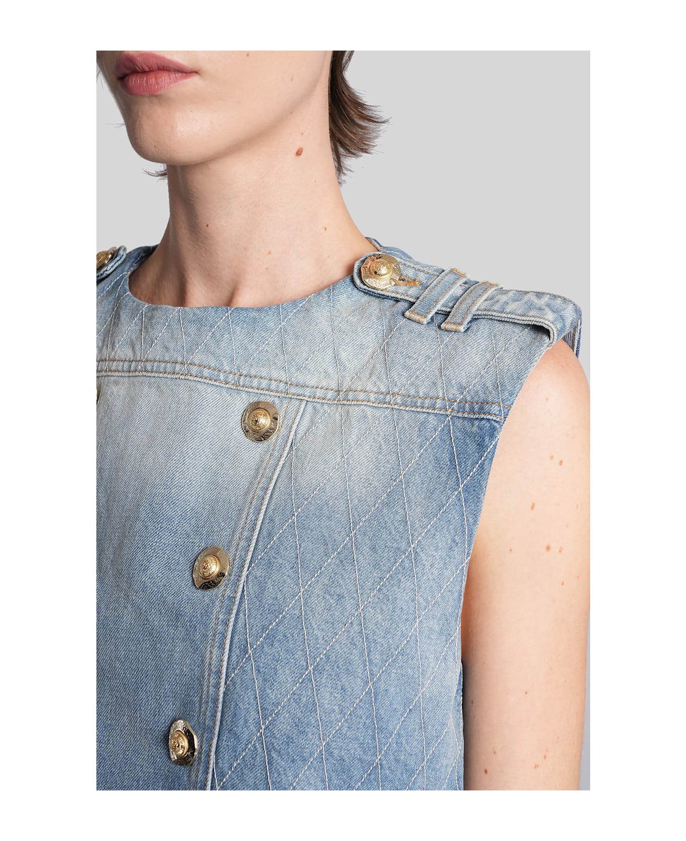 Balmain Topwear In Blue Cotton - blue