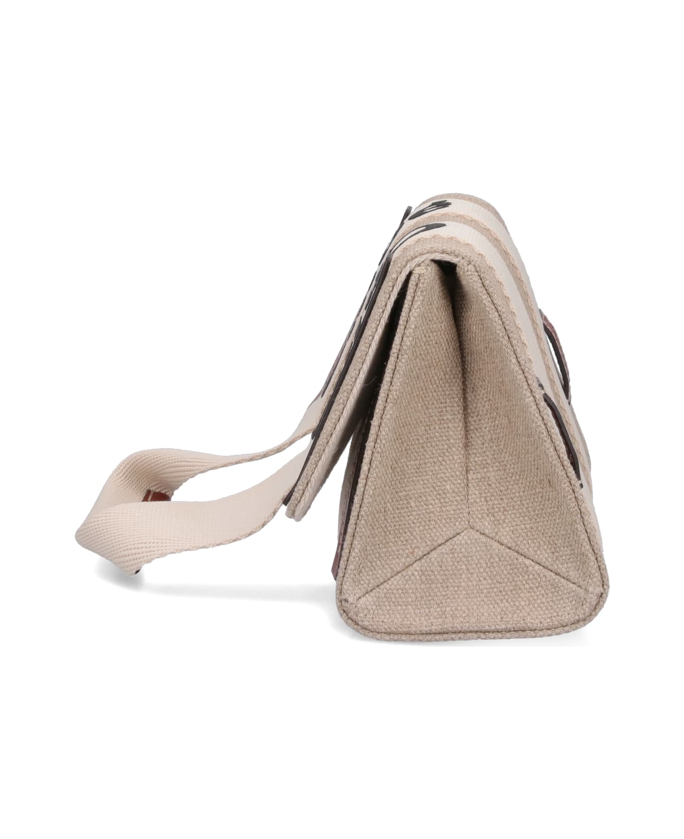 Chloé Linen Shoulder Bag - Beige