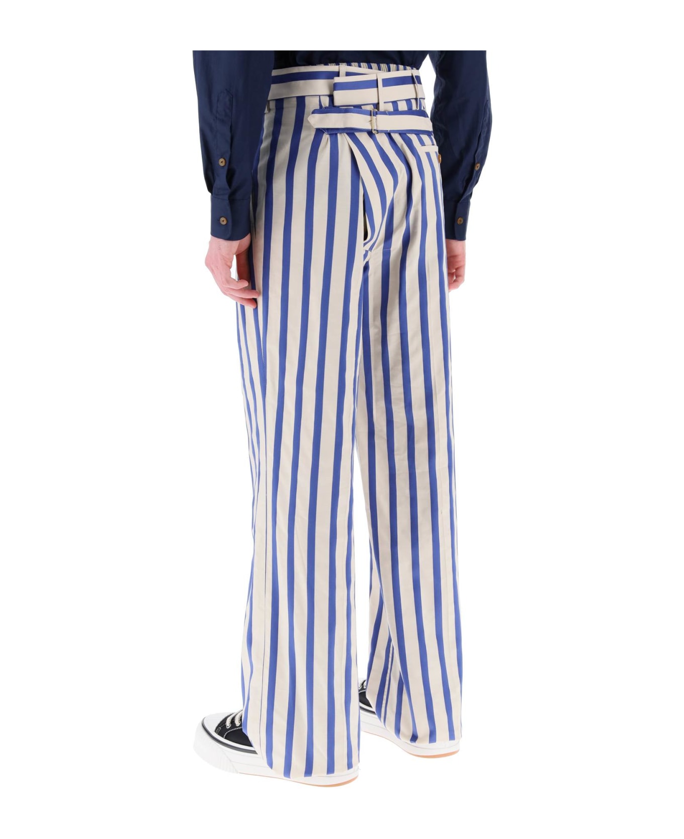 Vivienne Westwood Organic Cotton Raf Bum Pants - BLUE WHITE (White)