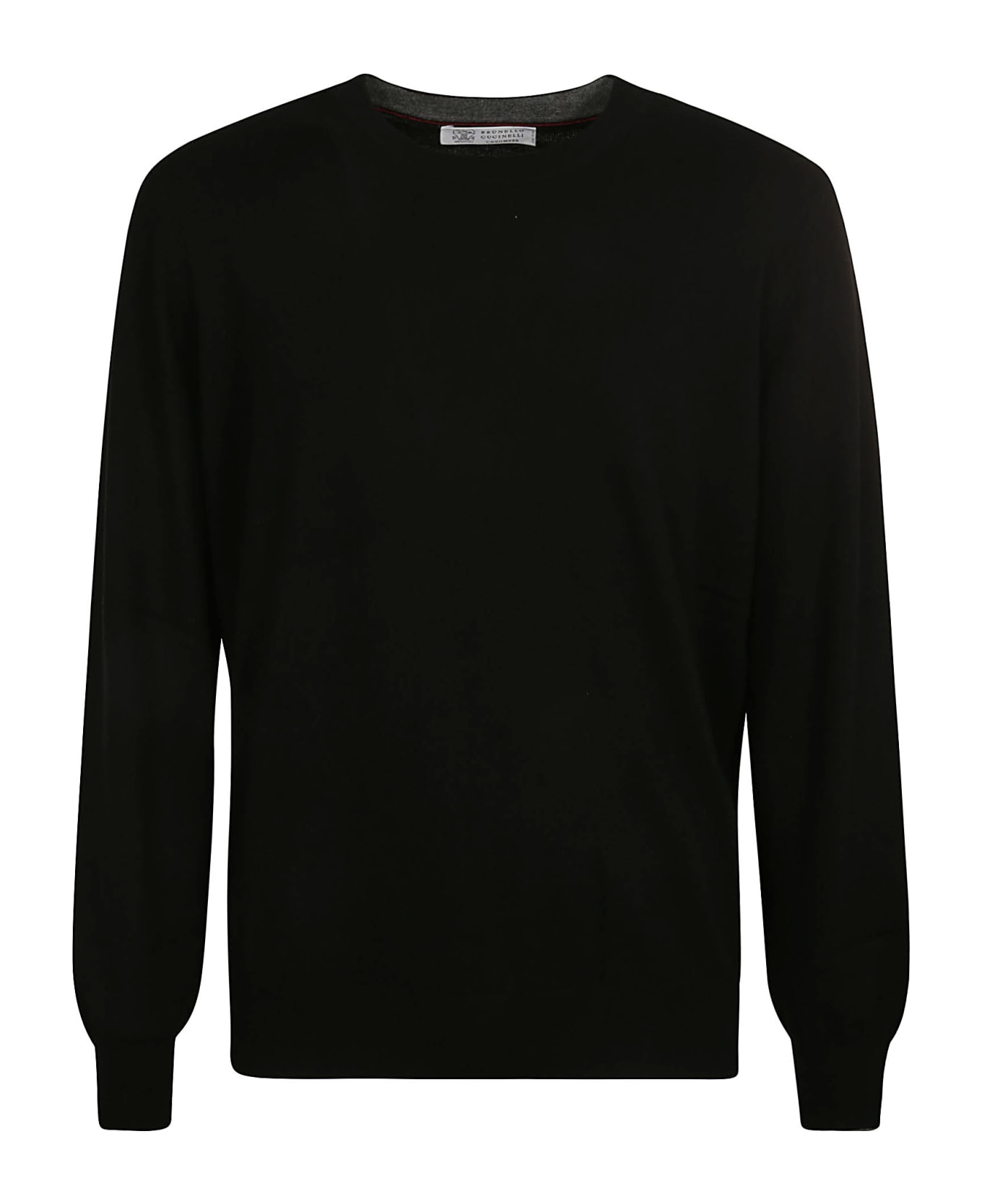 Brunello Cucinelli Plain Ribbed Sweater - Black/Grey