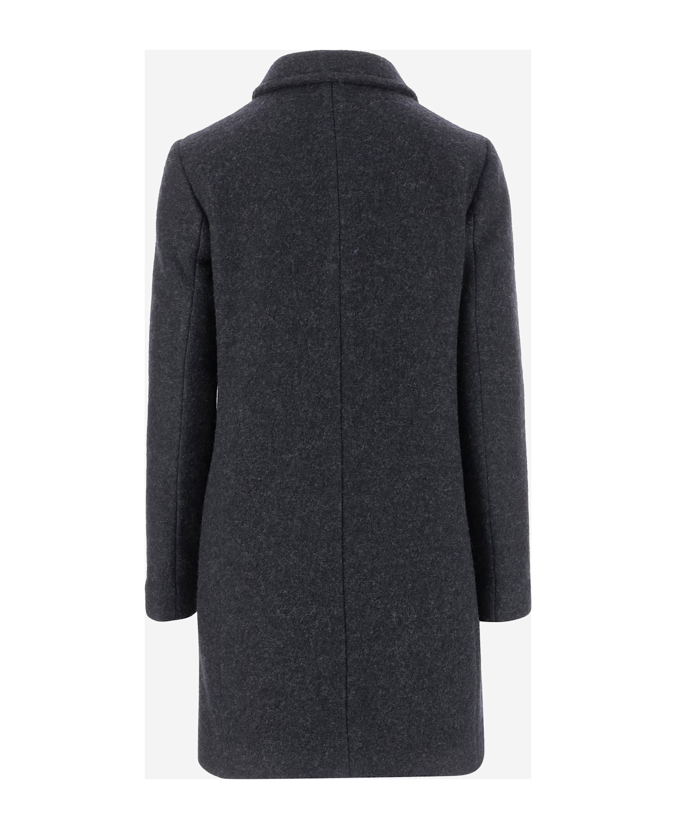 Aspesi Double-breasted Wool Coat - Blue
