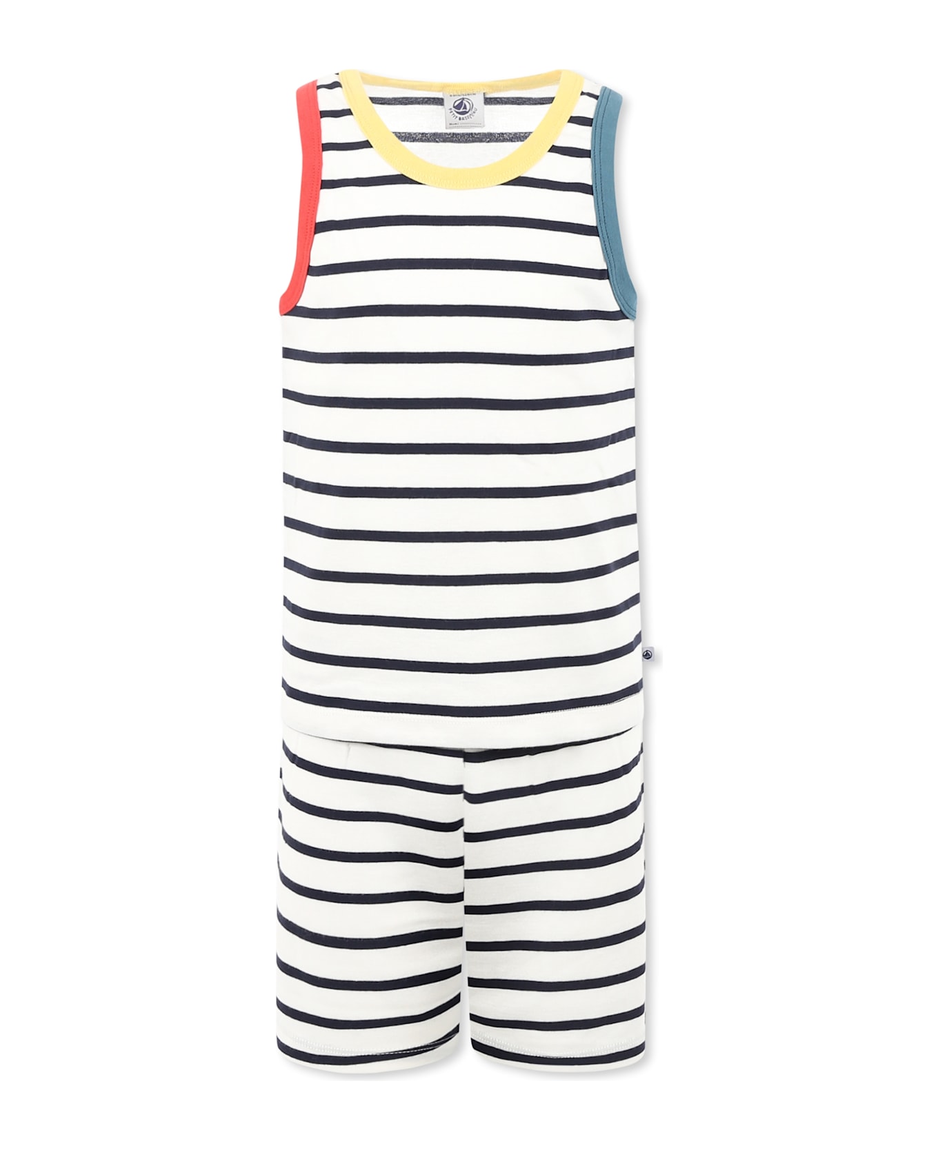 Petit Bateau White Pyjamas For Boy - White