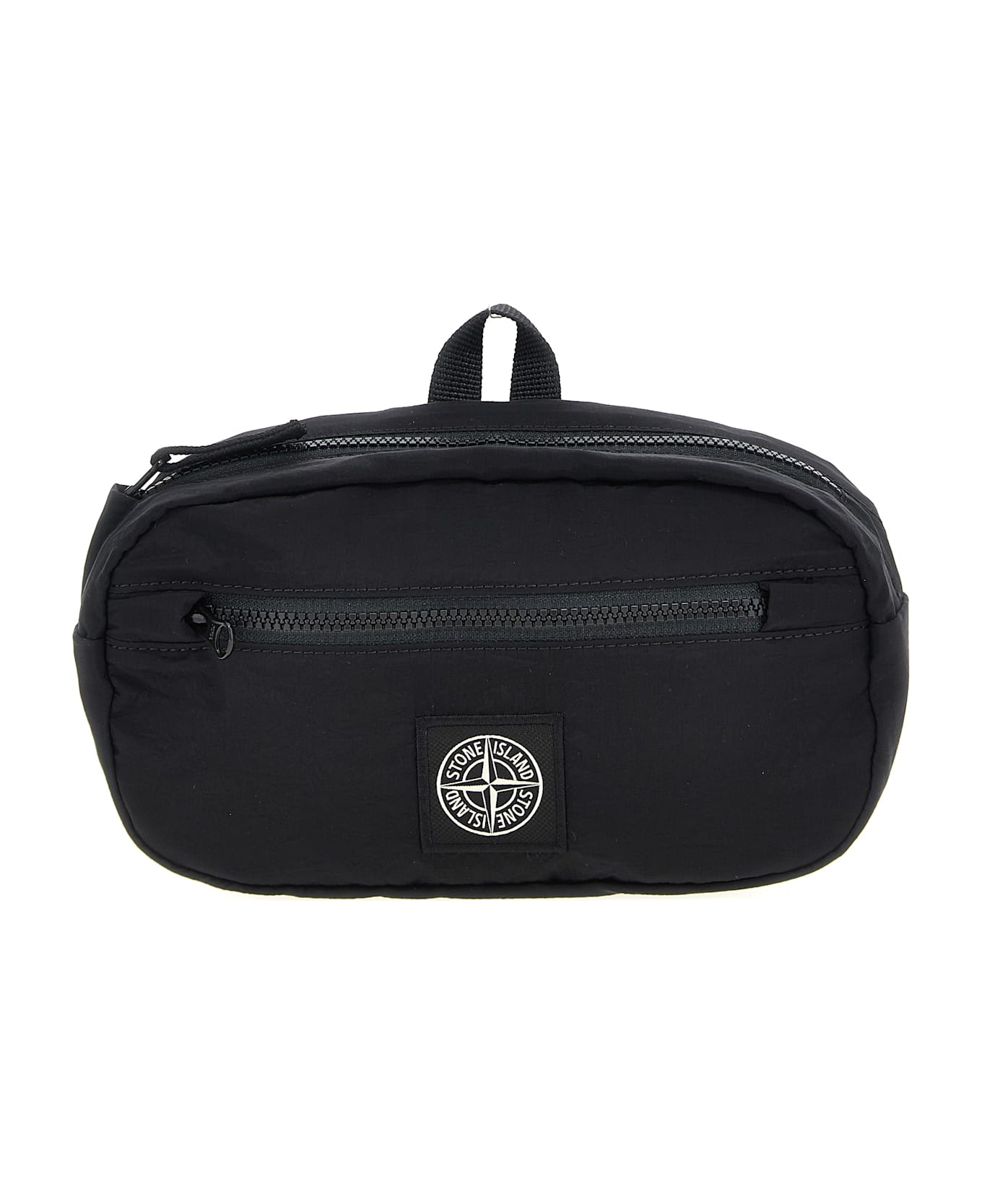 Stone Island Junior Logo Patch Fanny Pack - Black  