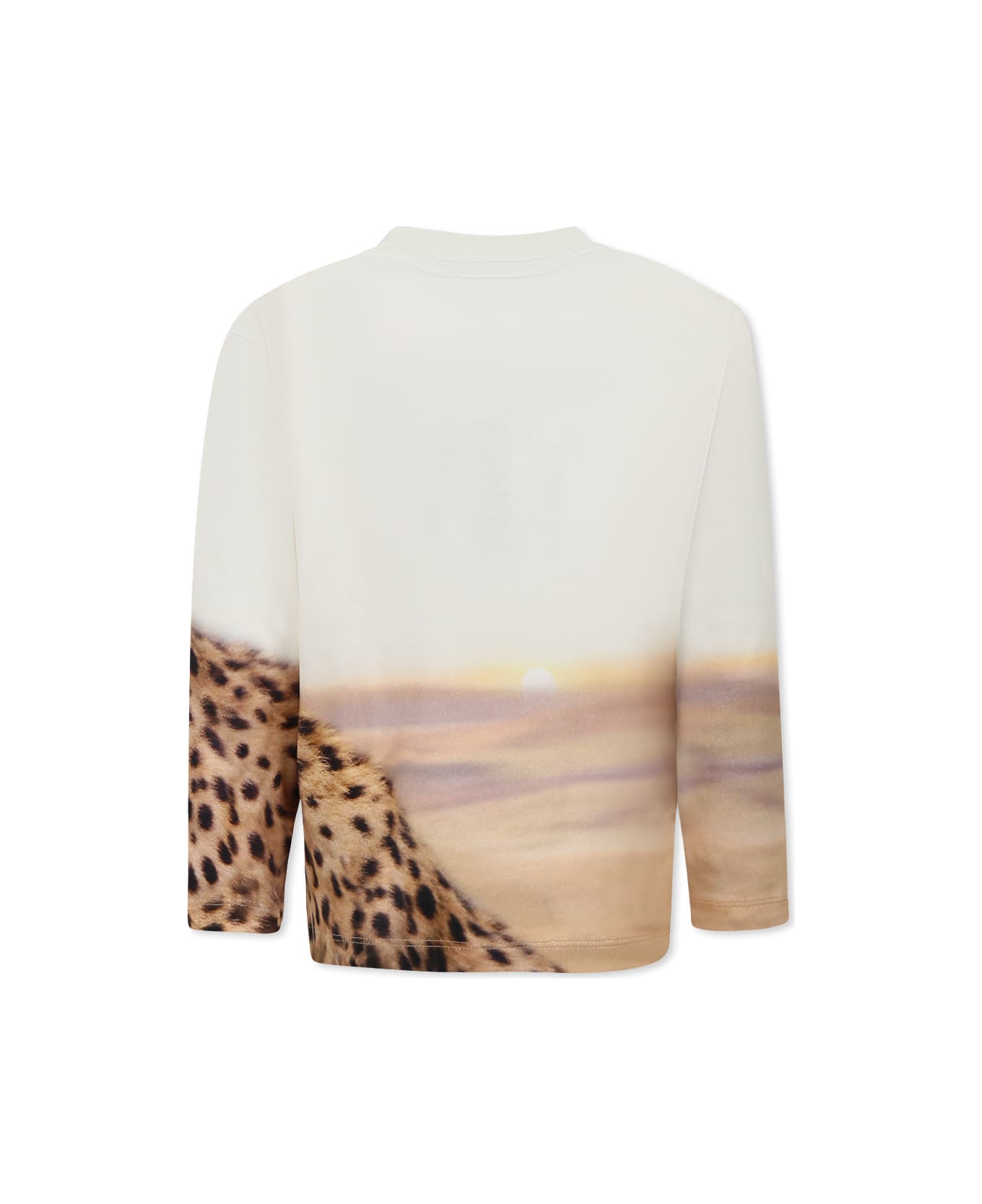 Molo Ivory T-shirt For Boy With Cheetah - Ivory