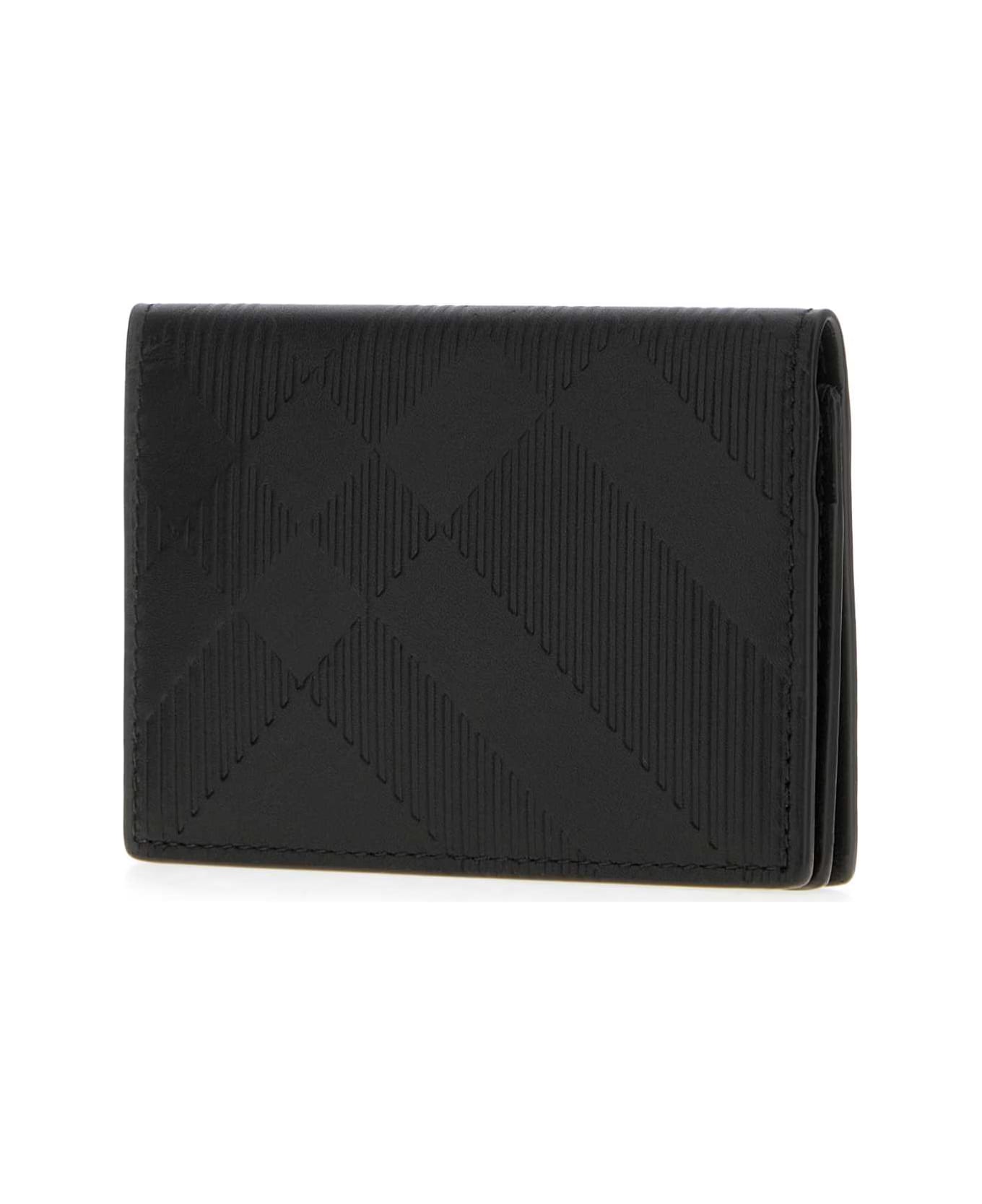 Burberry Black Leather Card Holder - BLACK