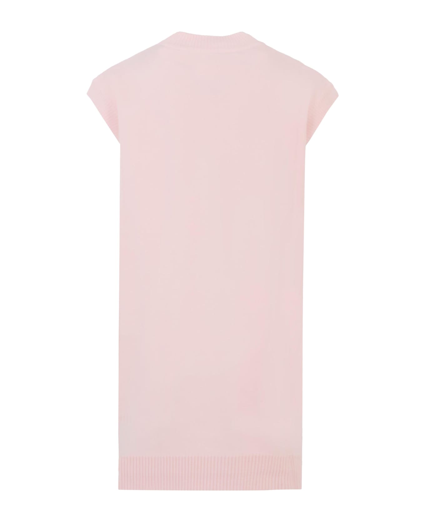 Fendi Pink Dress For Girl With Logo - Pink