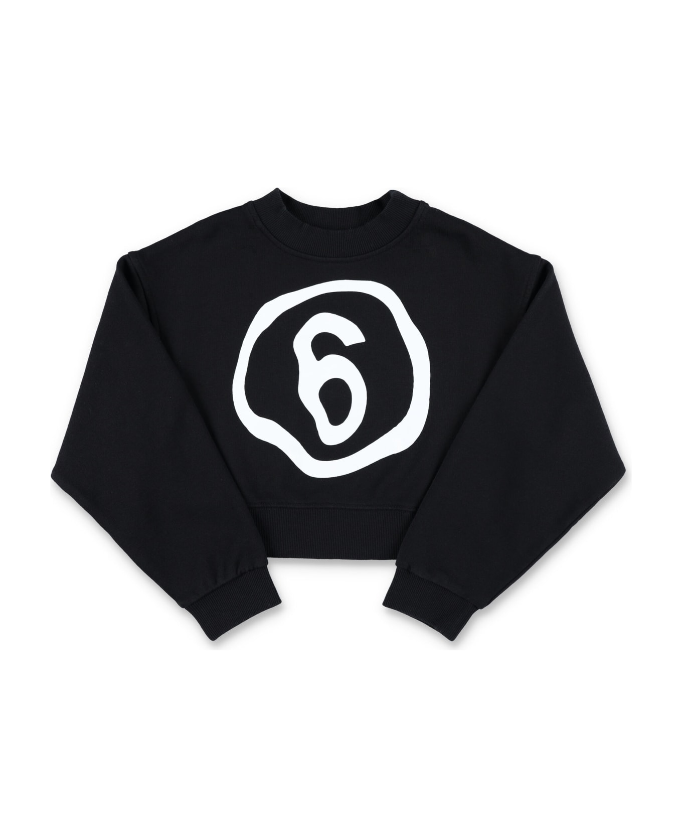 MM6 Maison Margiela Cropped Sweatshirt - BLACK
