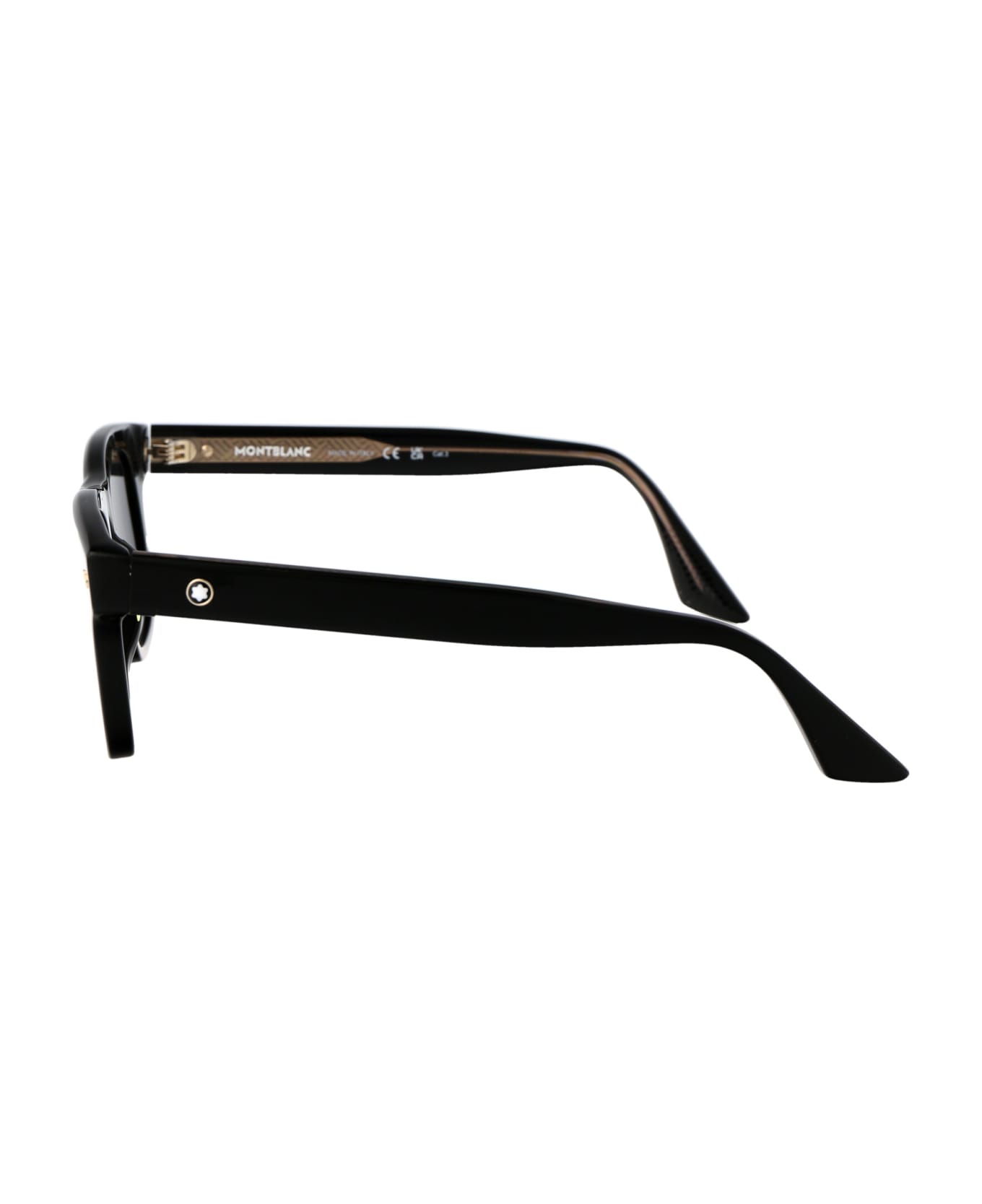 Montblanc Mb0254s Sunglasses - 001 BLACK BLACK SMOKE