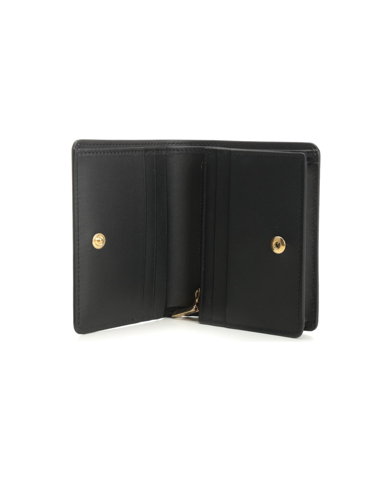 Dolce & Gabbana Burgundy Bifold Wallet - Black