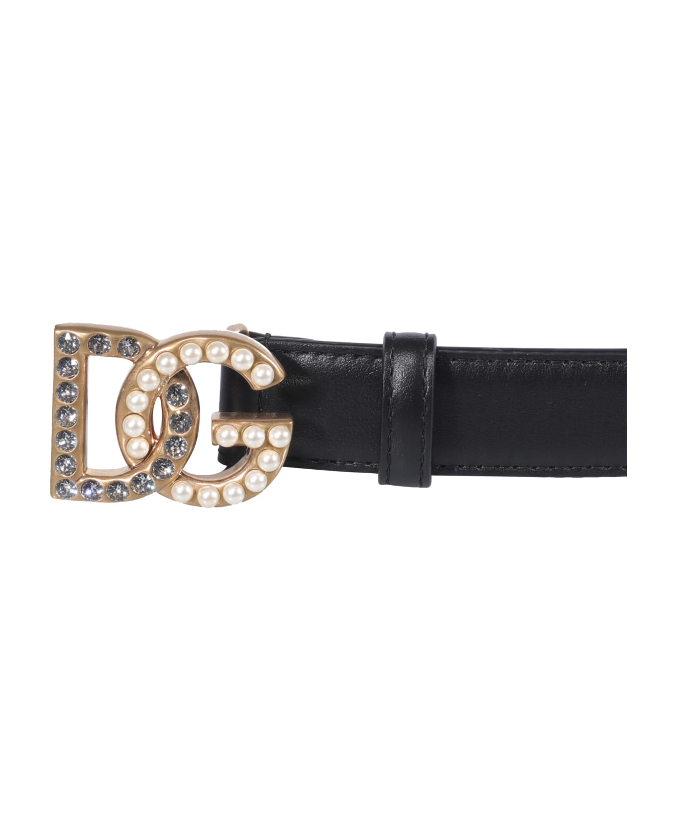 Dolce & Gabbana Buckle Logo Belt - Nero